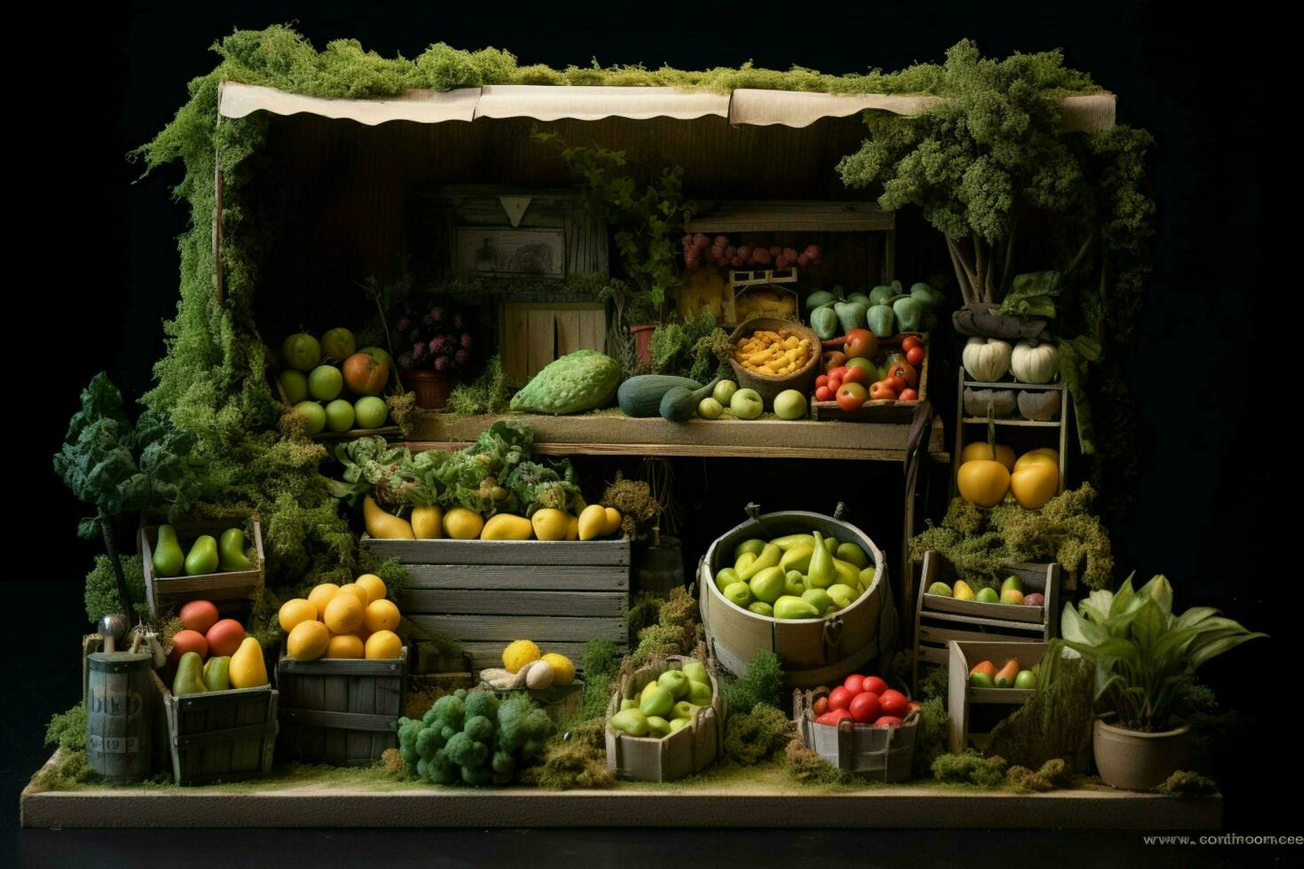 The image portrays a captivating diorama representi photo