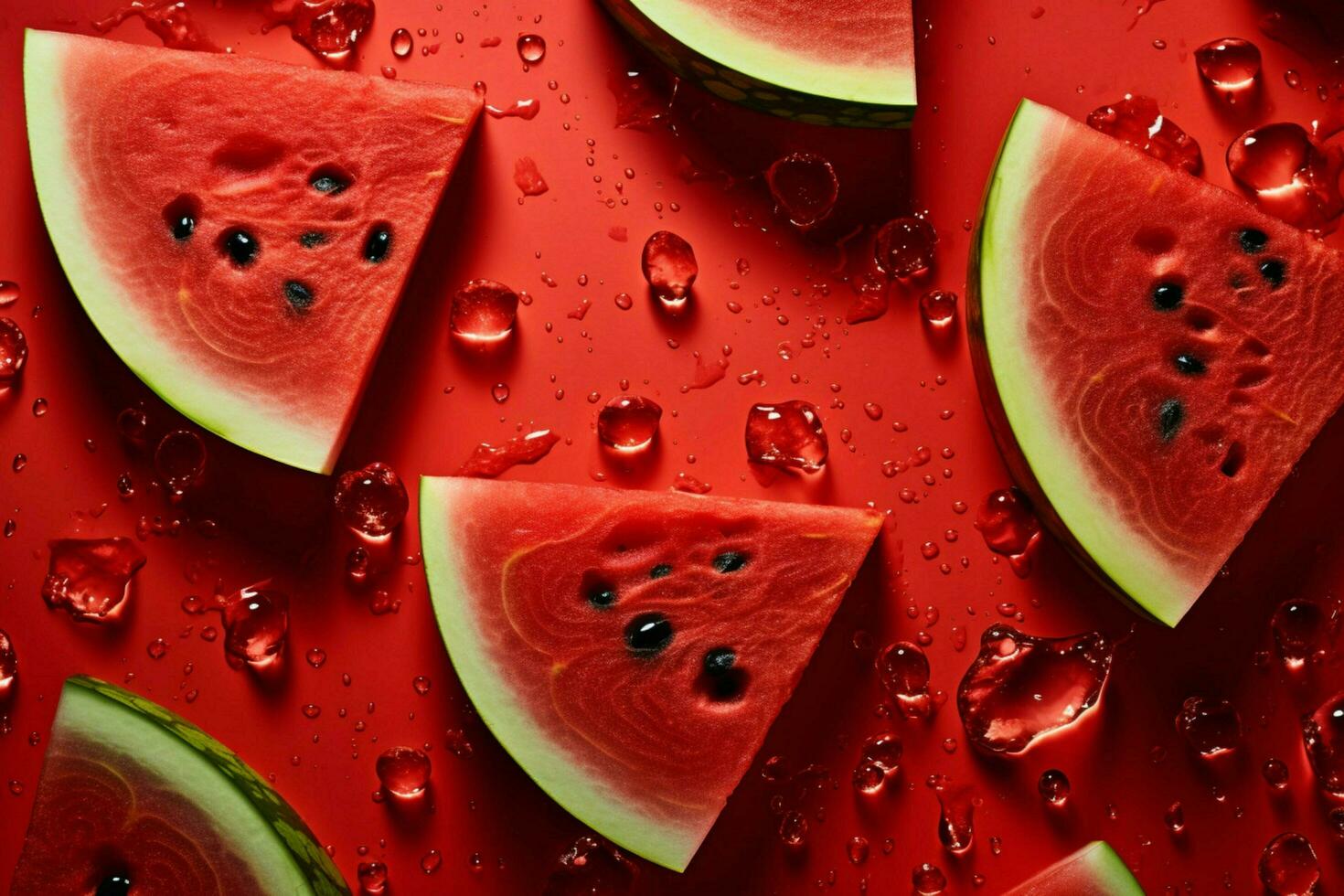 The fresh watermelon background is adorned with spa photo