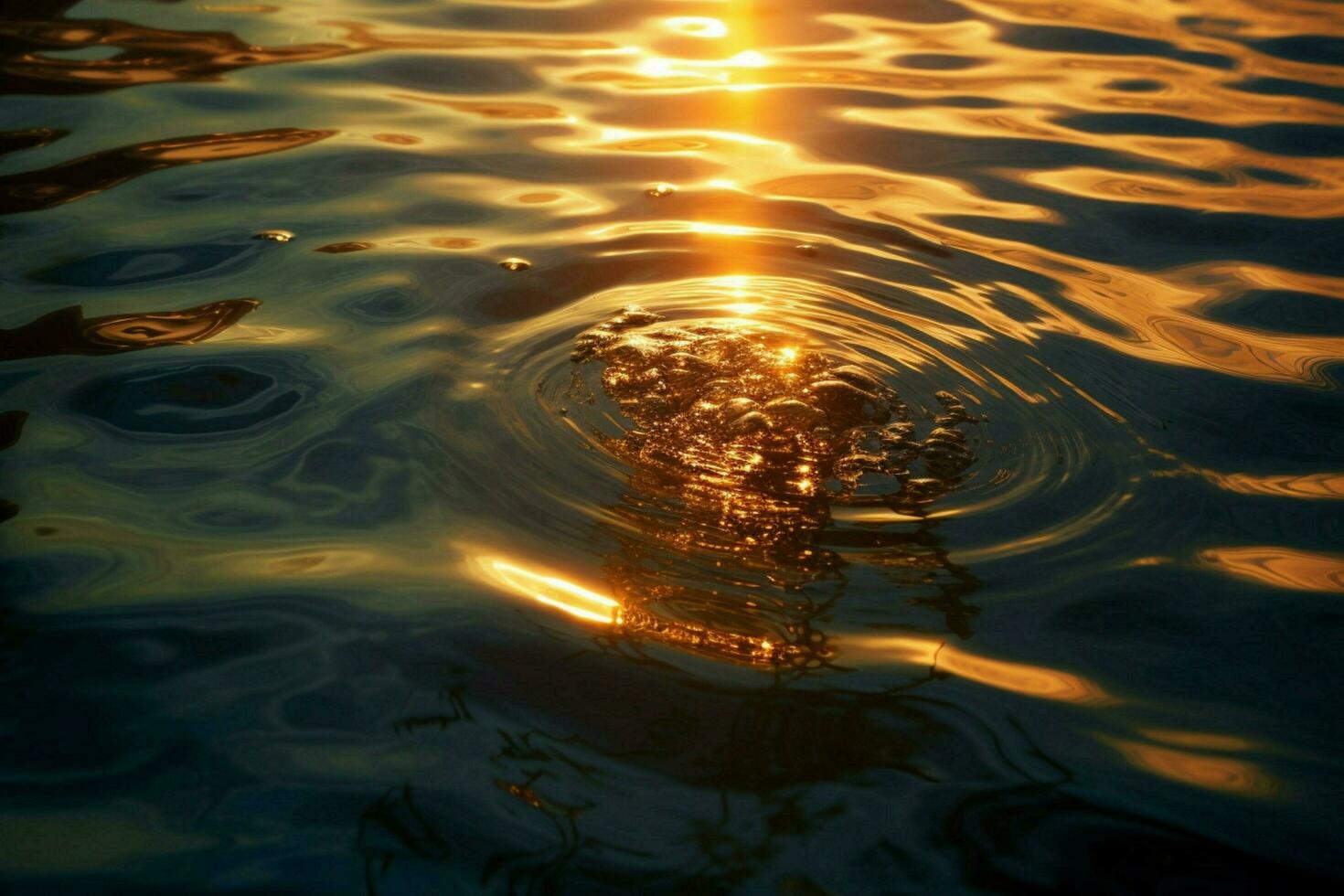 The reflection of the sun on the water photo