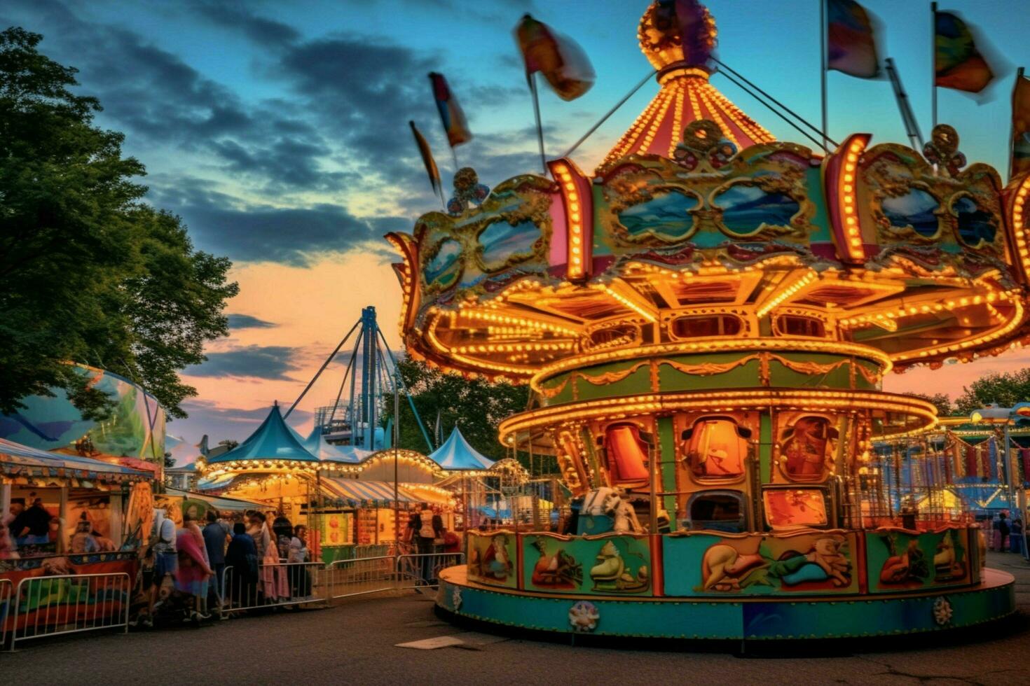 el vibrante colores de un verano carnaval foto
