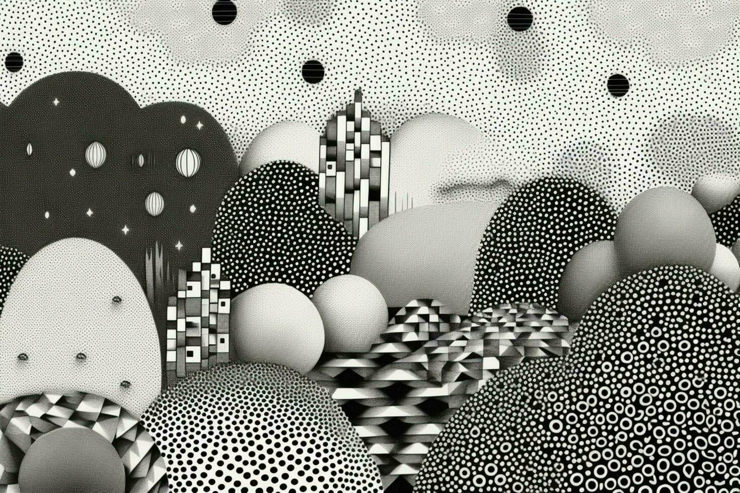 Use of dots and stippling for pattern variation photo