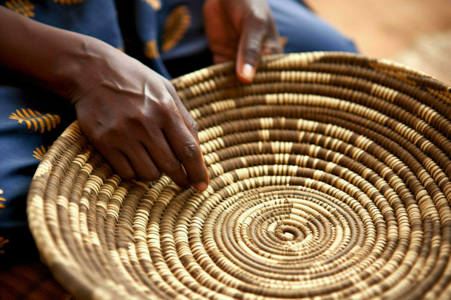 Use of traditional African basketweaving technique 30627043 Stock
