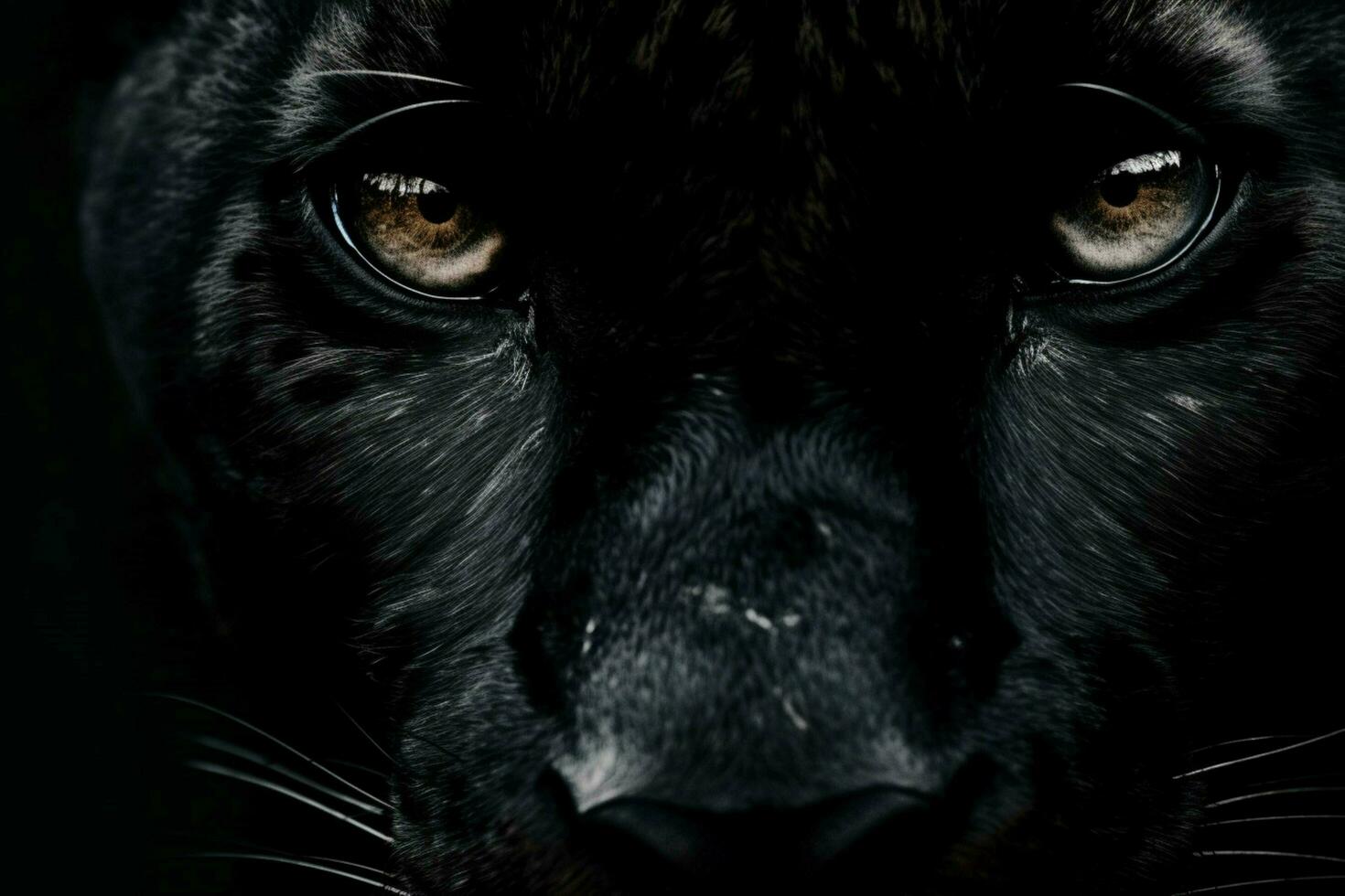 a black panthers eyes up close on black illustrat photo