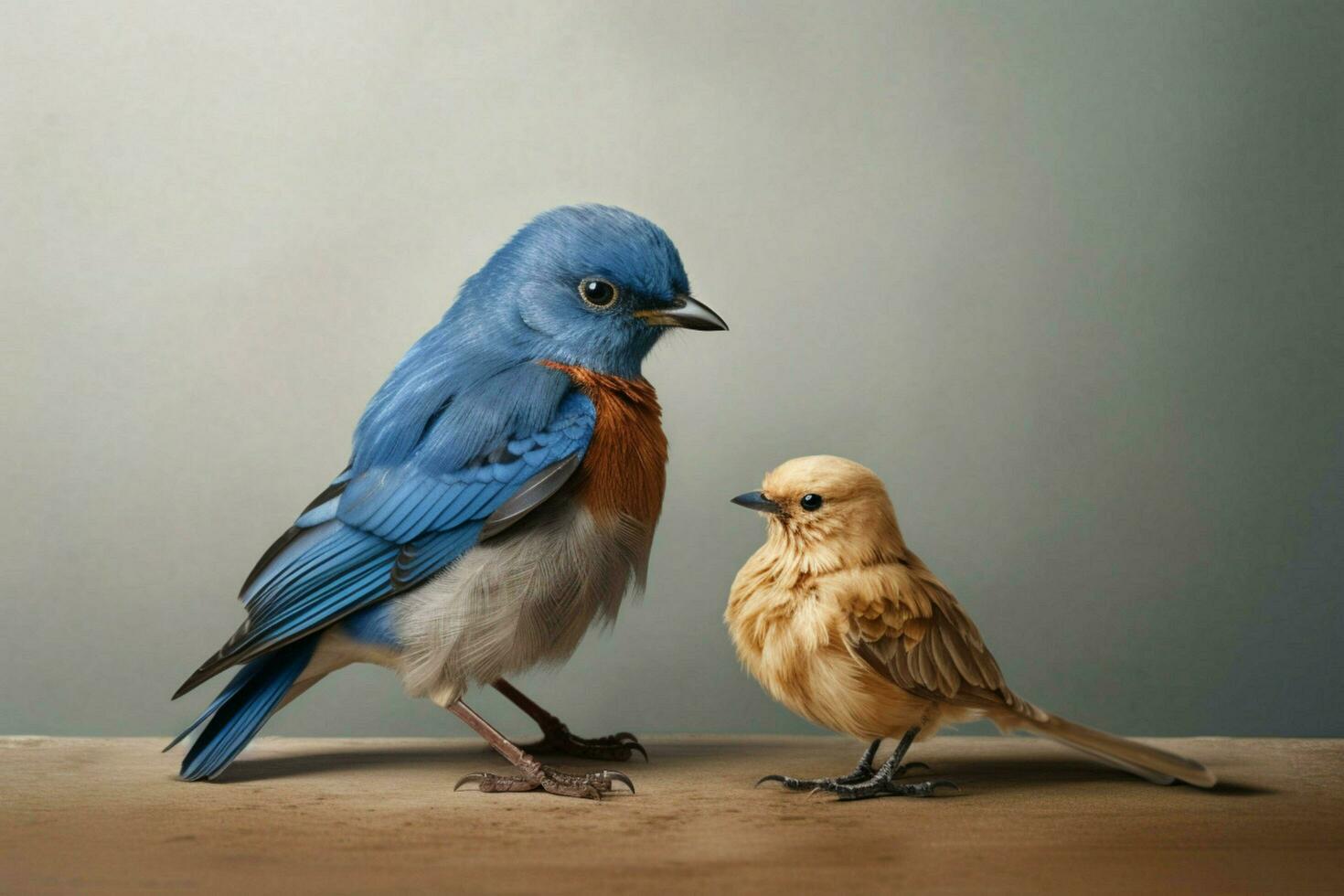 a blue bird with a blue bird on its back photo