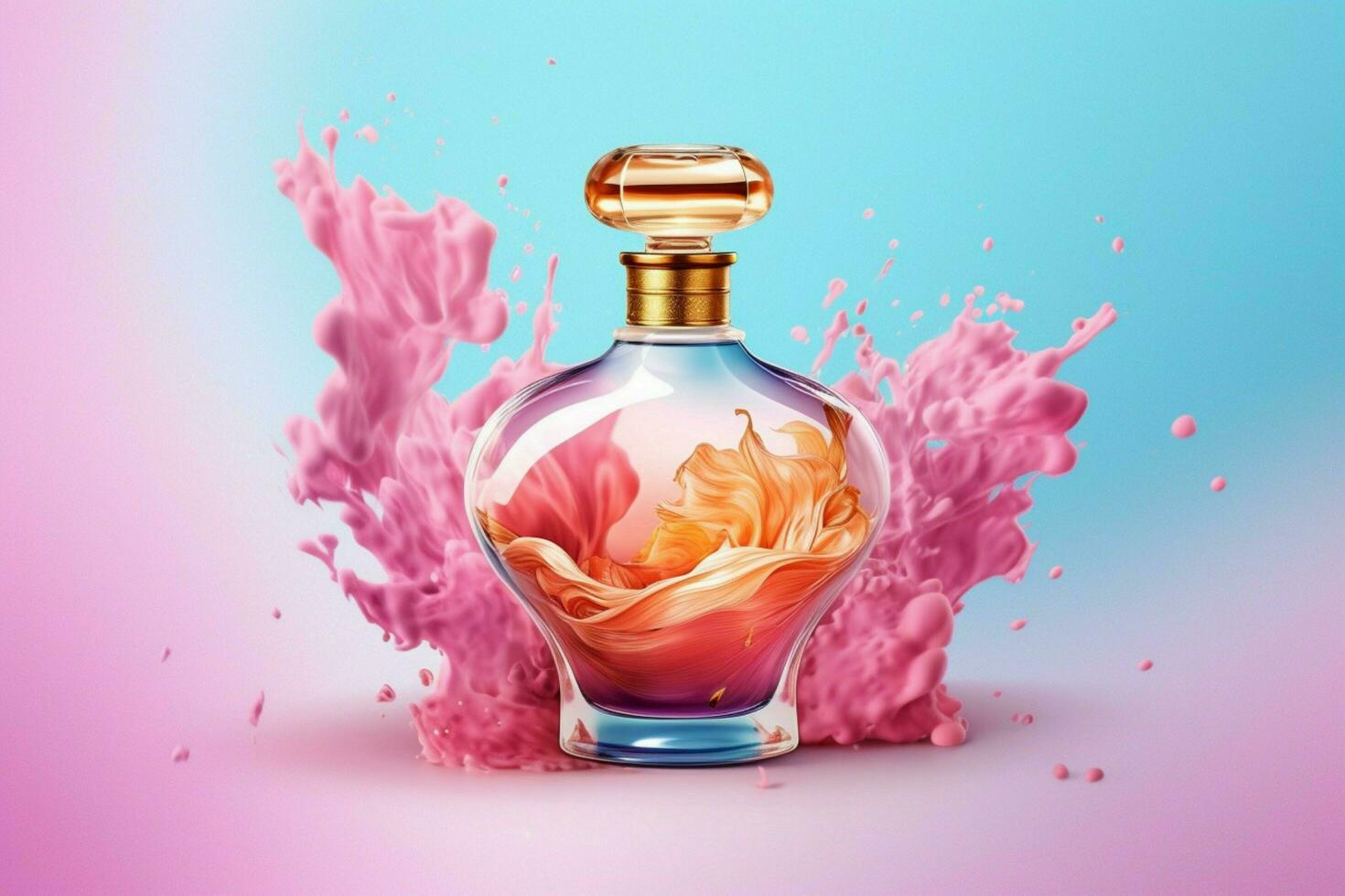 a bottle of perfume with the word perfume on it photo
