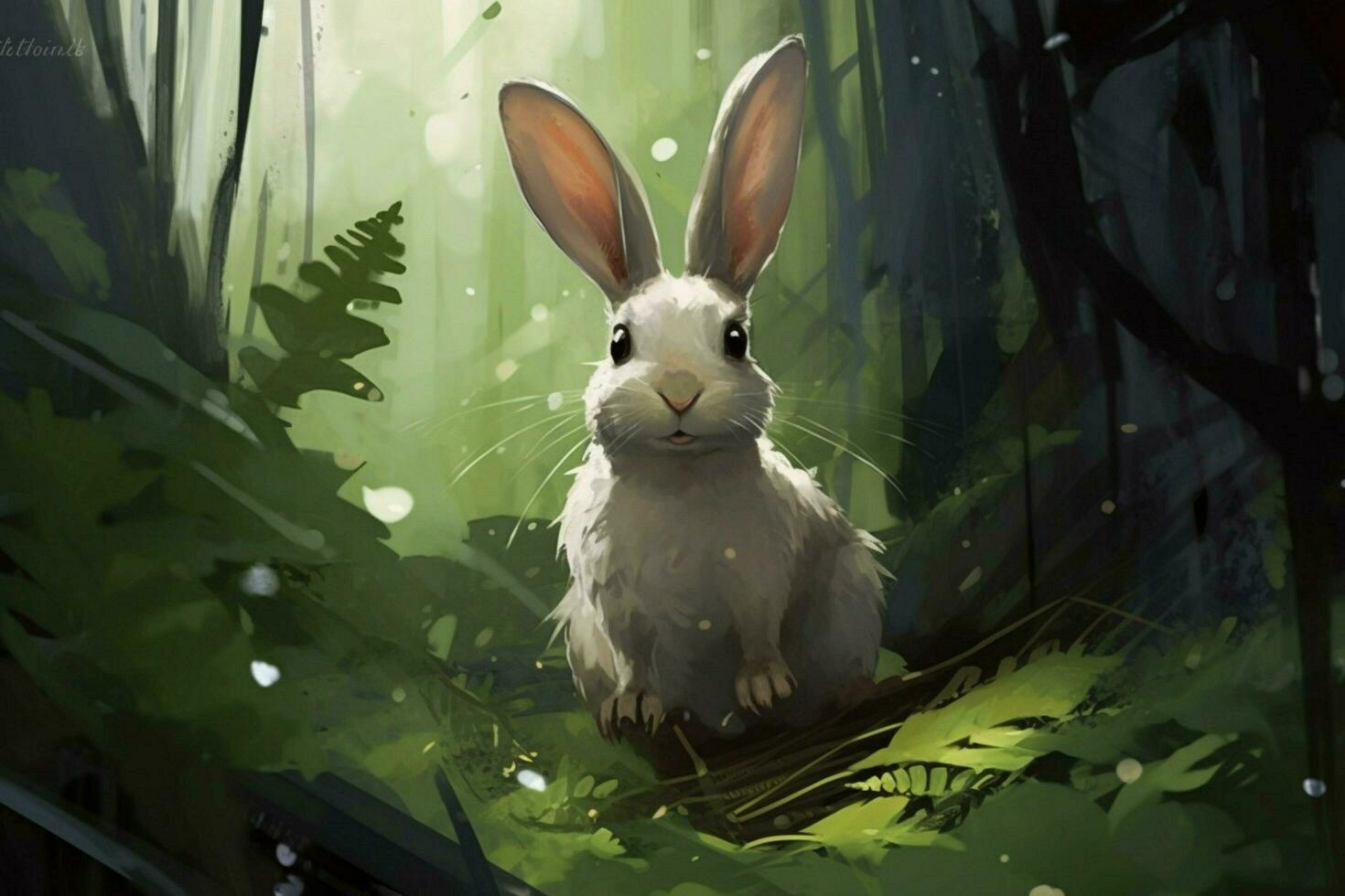 a digital rabbit comic art photo