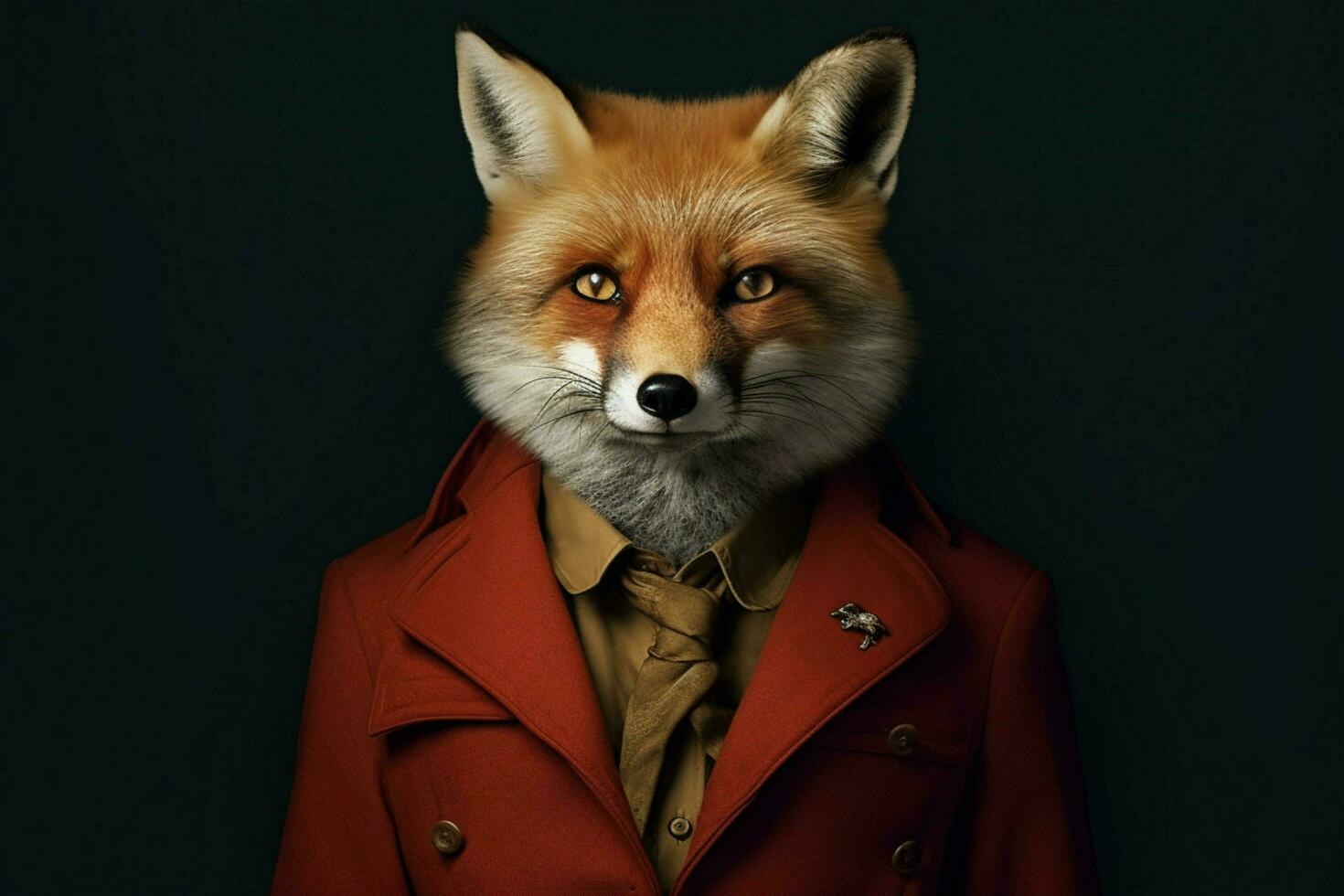 a fox in a jacket with the word mars on it photo