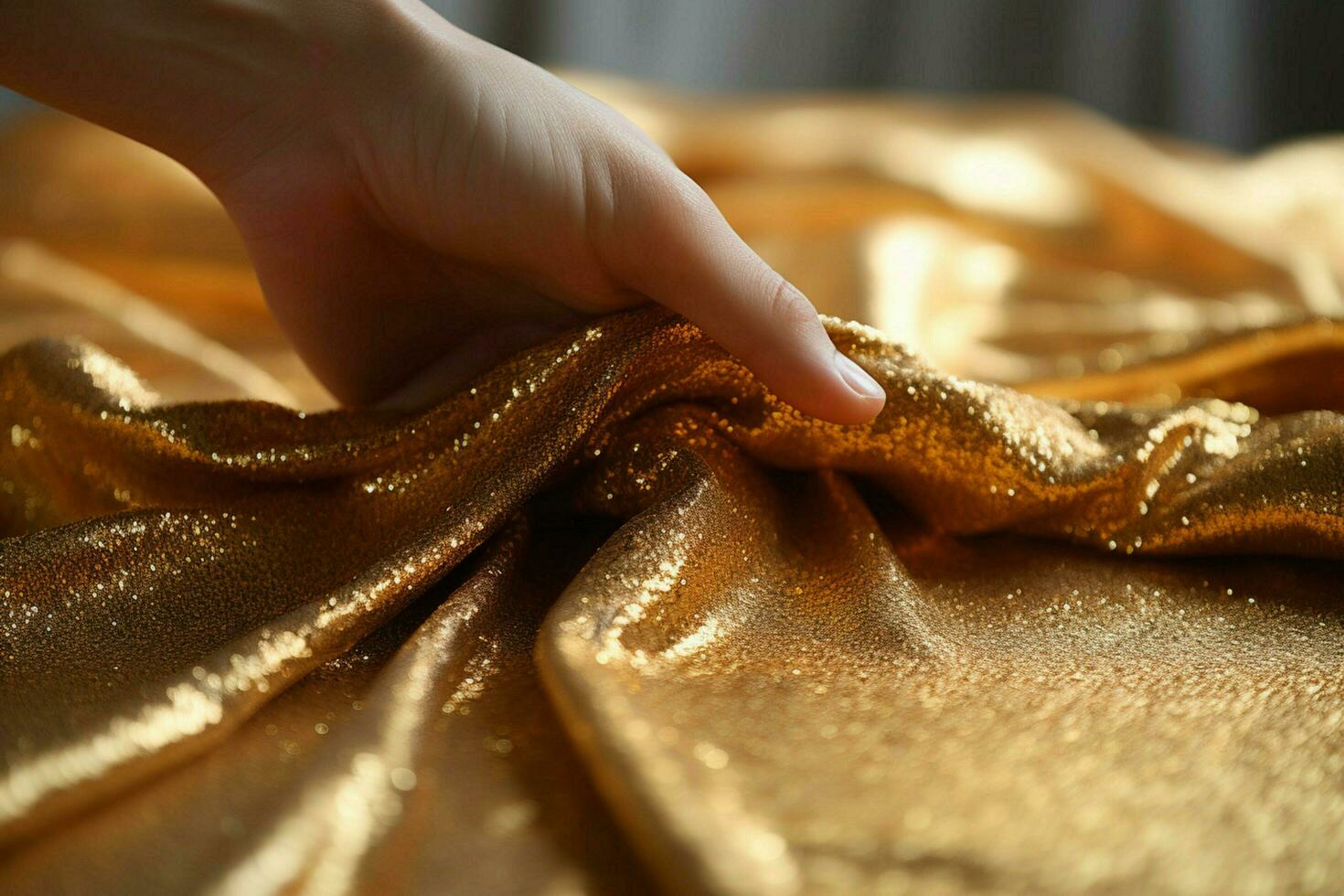 a gold cloth with gold glitter on it photo