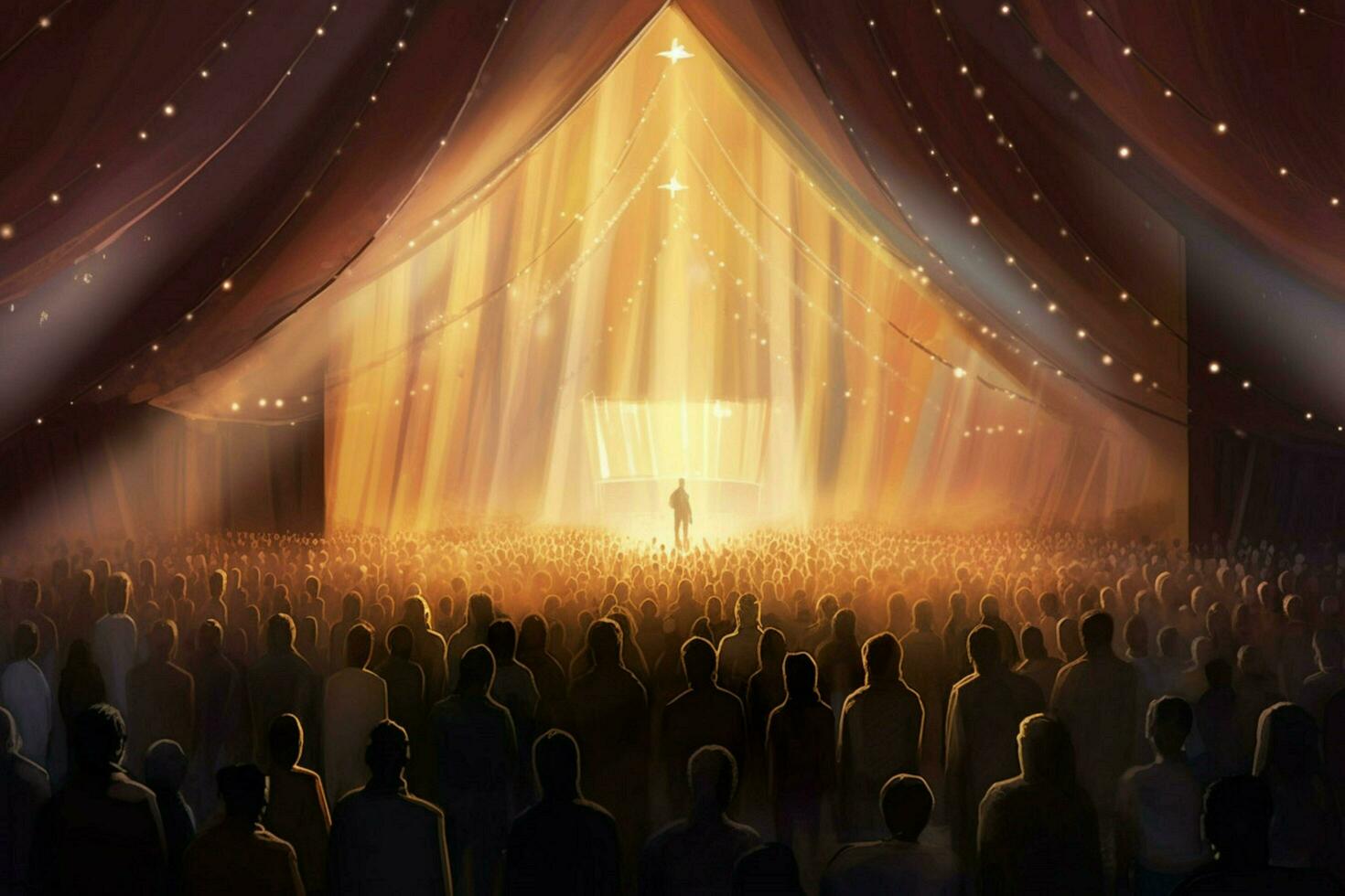 a large crowd of people are standing in front of photo