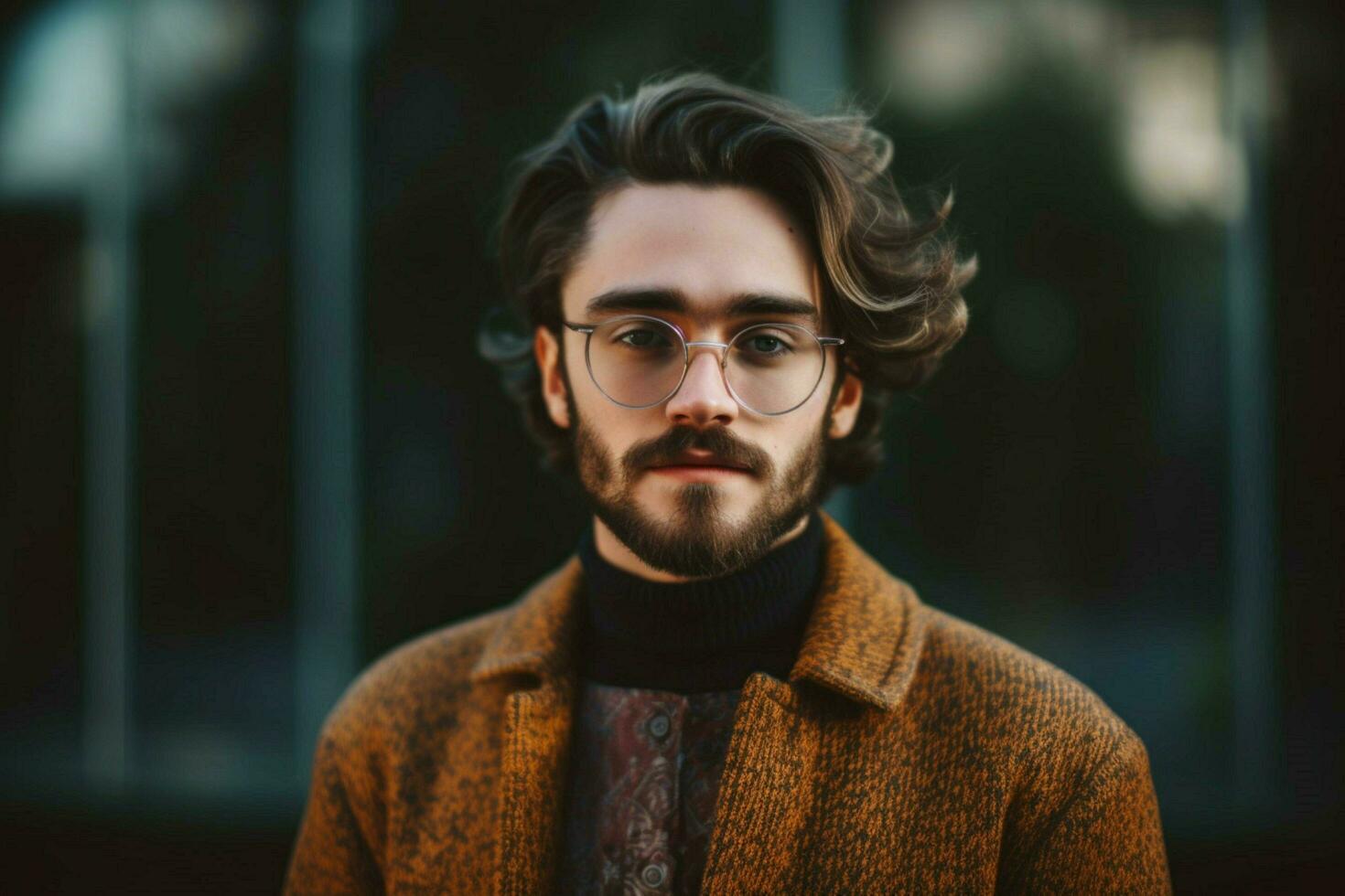 un hombre vistiendo lentes desde el marca tortuga foto