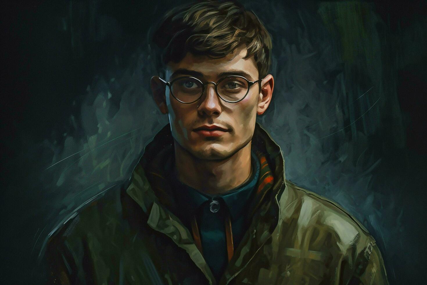 a man with glasses and a jacket photo