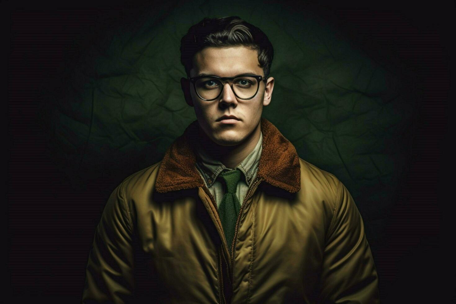 a man with glasses and a jacket photo