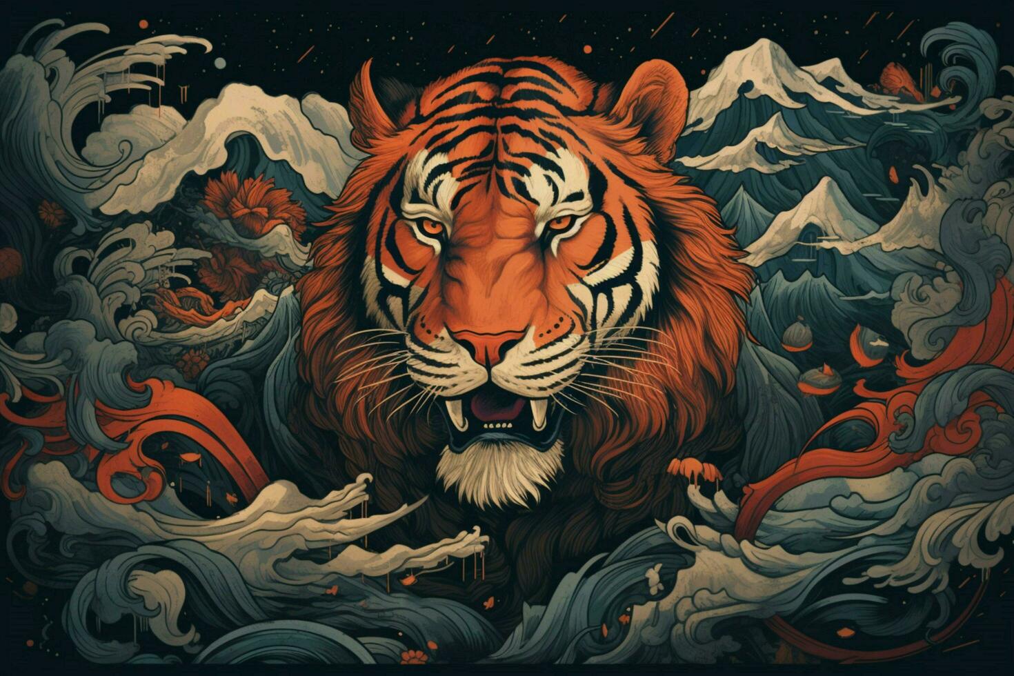 a poster for a live band called the tiger photo