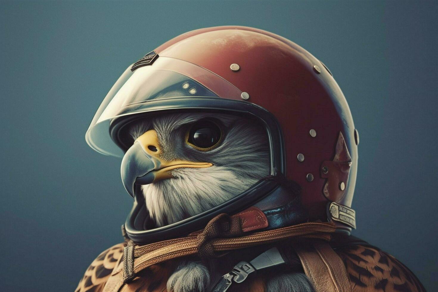 a poster of a falcon with a helmet and a helmet photo