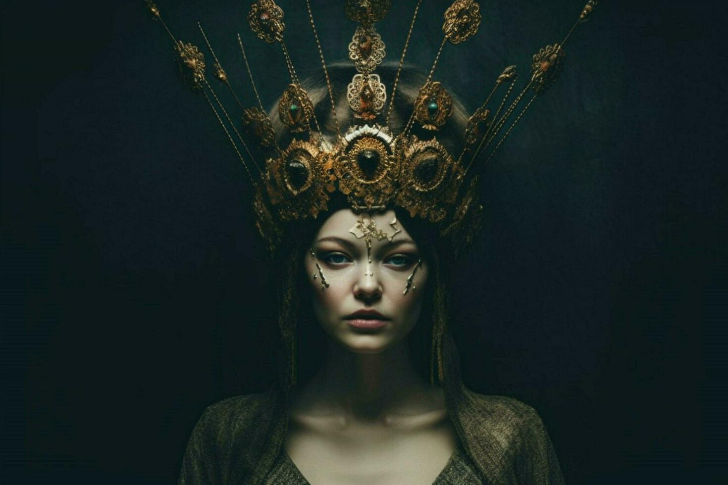 a woman with a crown on her head photo