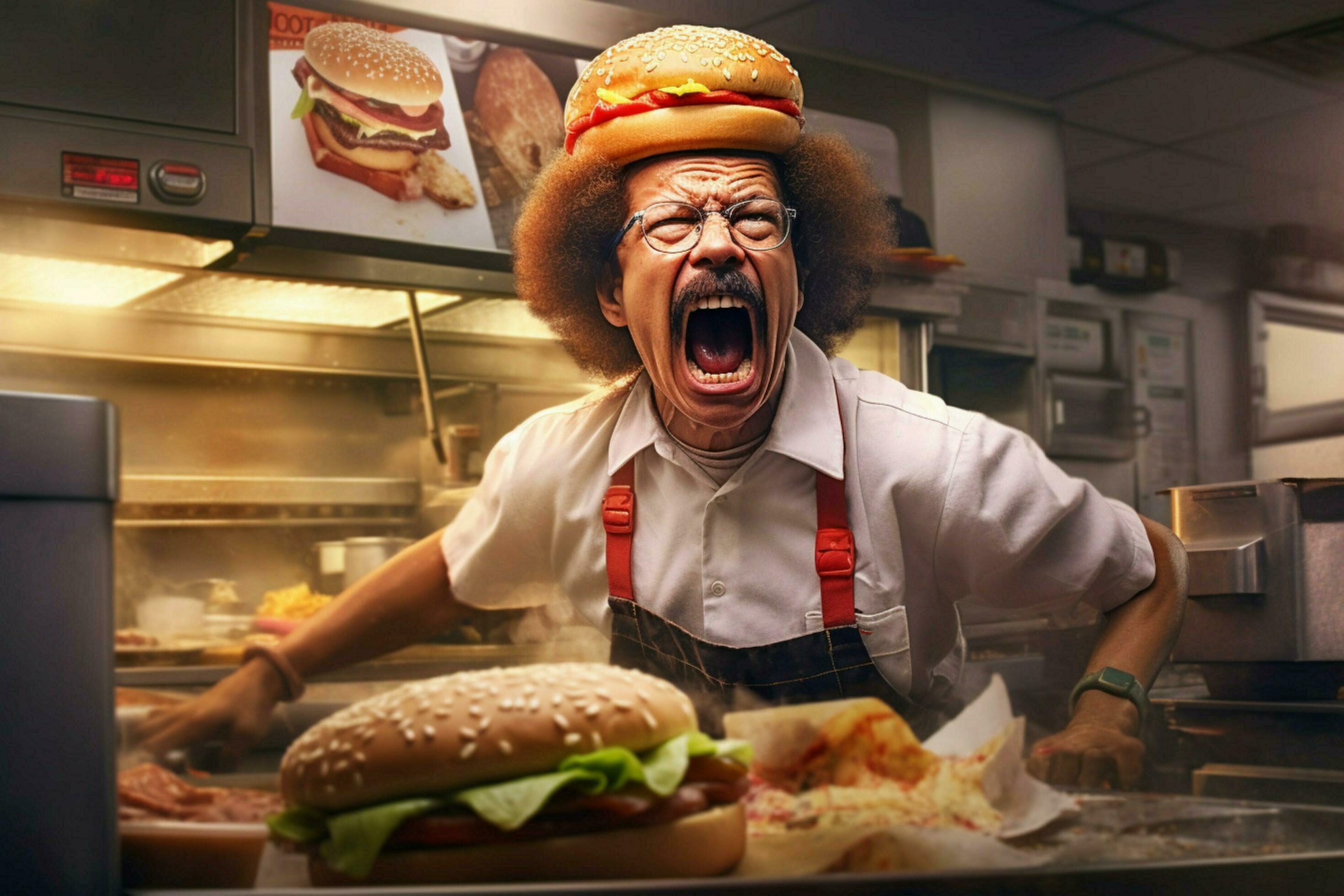 angry-hostile-fast-food-employee-burger-king-making-30632626-stock