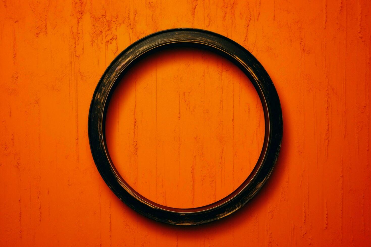 an orange frame with the word art on it photo
