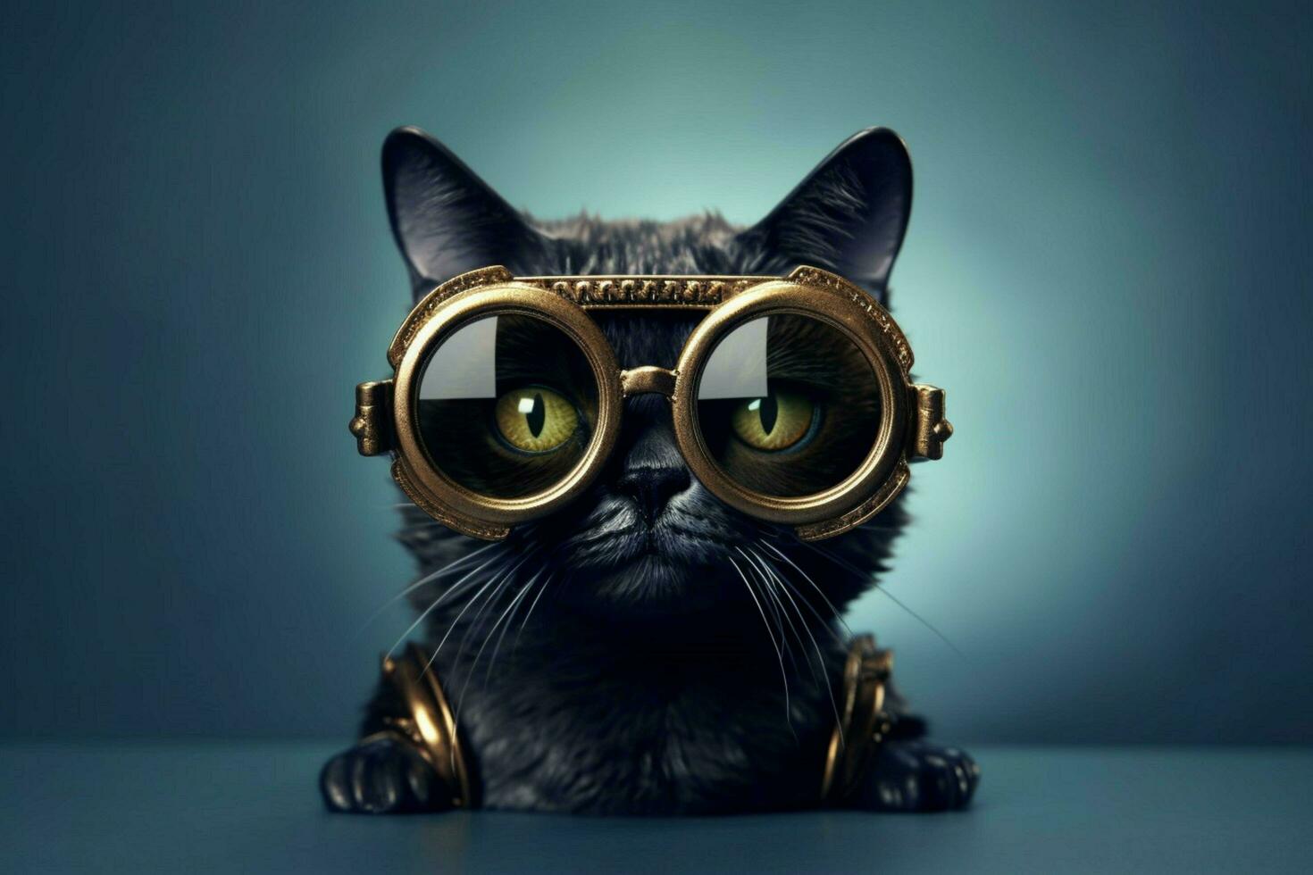 cat cute stylish glasses photo