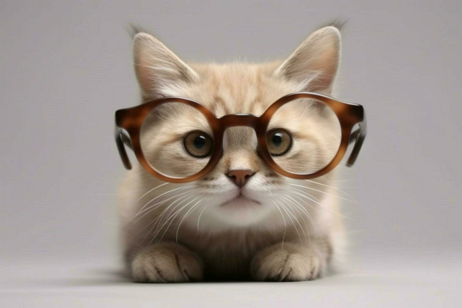 cat cute stylish glasses photo