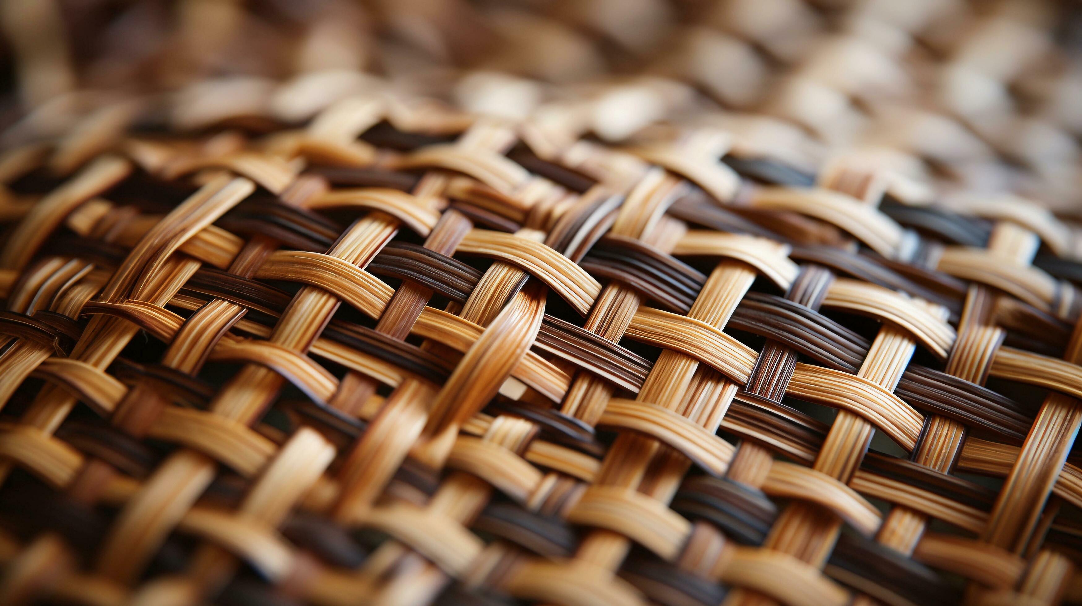 An image showcasing a skilled artisan crafting intricate rattan weave