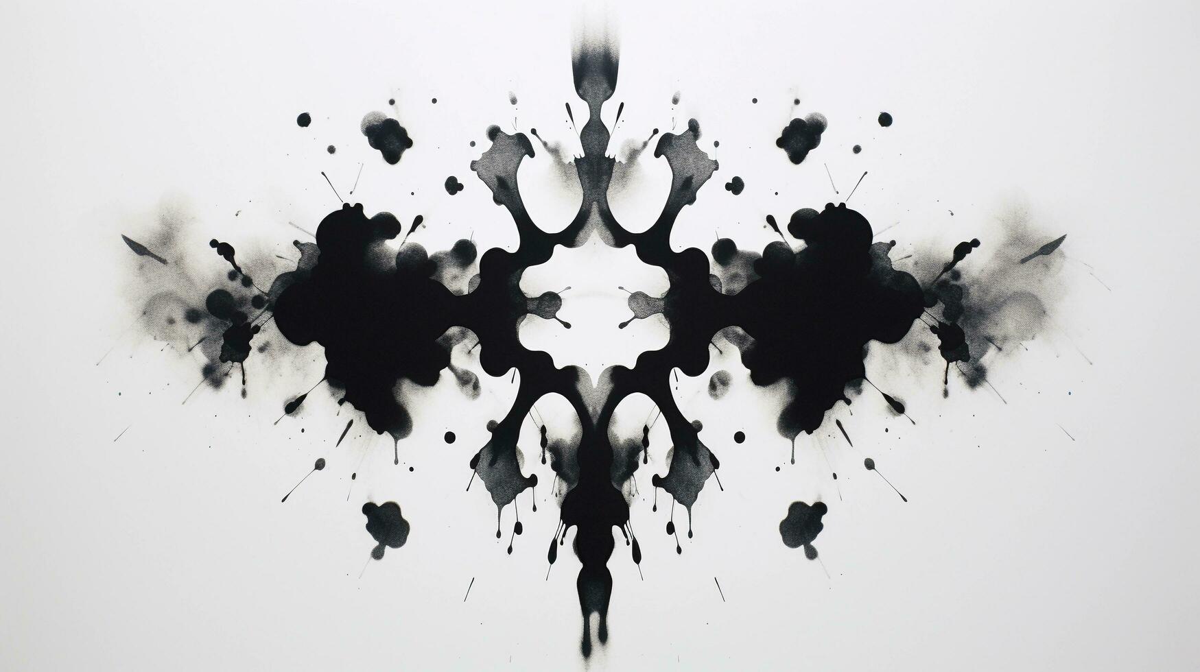 An image showcasing an abstract ink blot pattern on textured paper, leaving space for text, background image, AI generated photo
