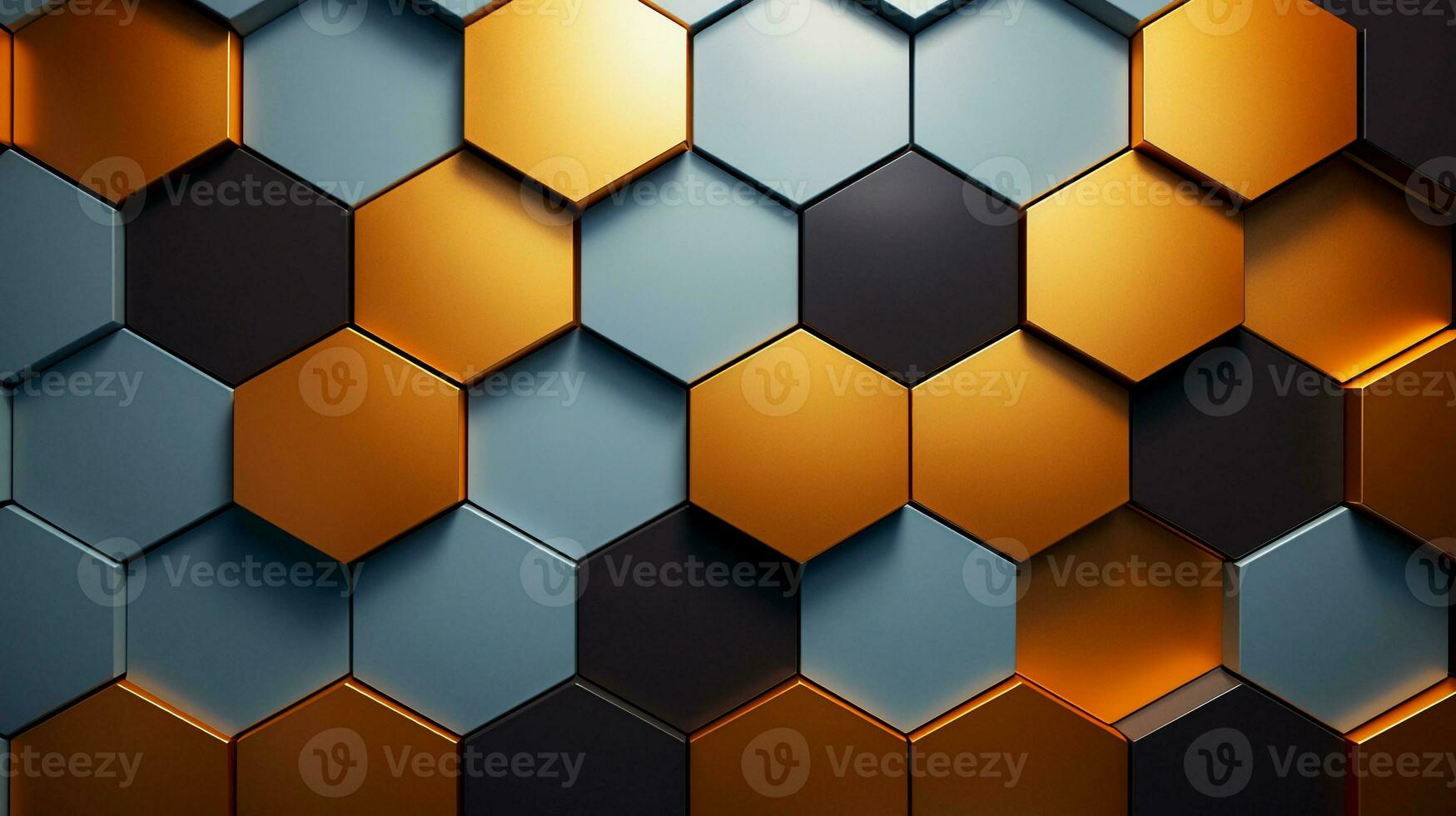 A visually appealing composition highlighting the precision of hexagonal patterns in architecture or design, with designated areas for text, background image, AI generated photo