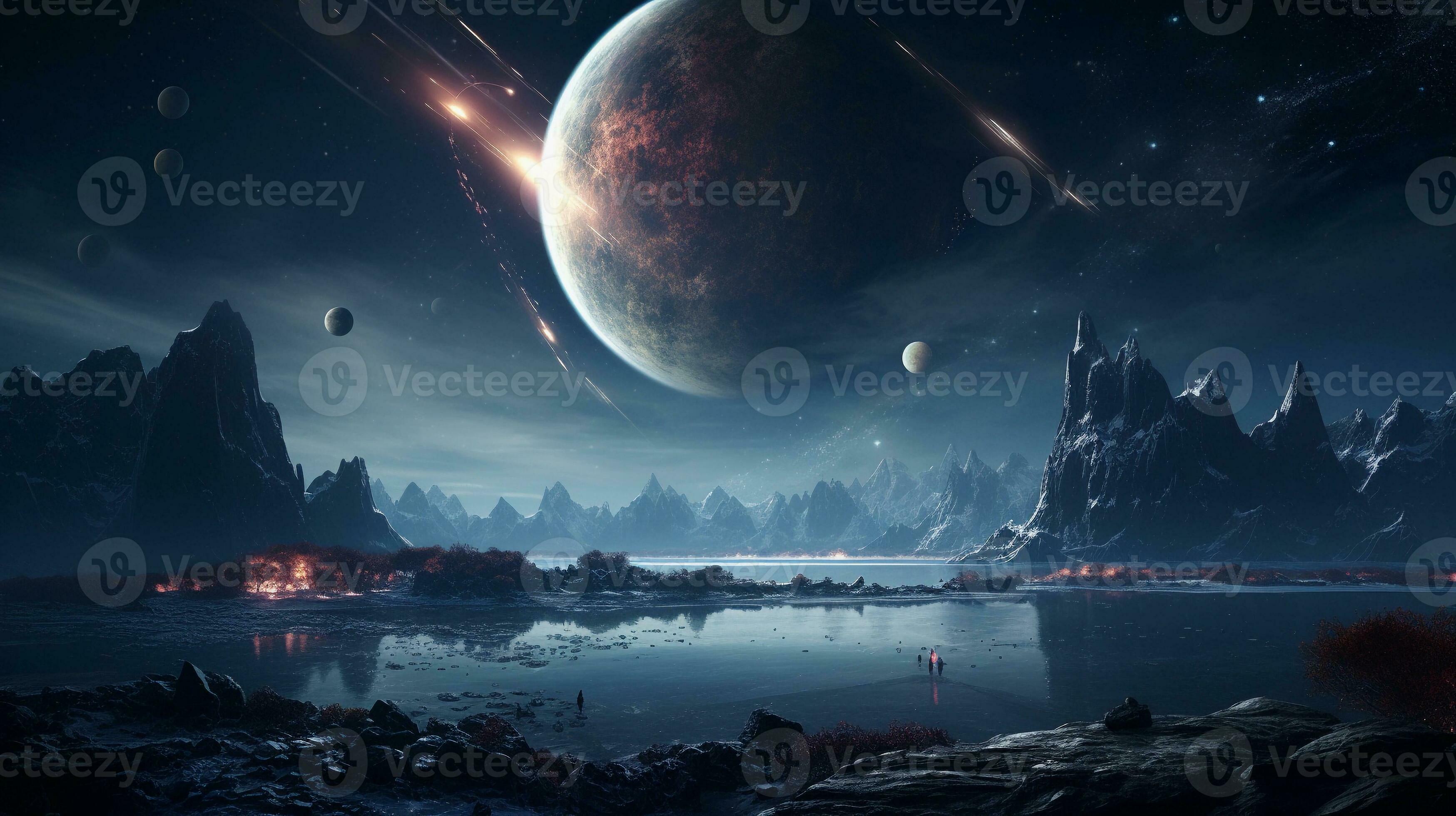 exoplanet landscape wallpaper