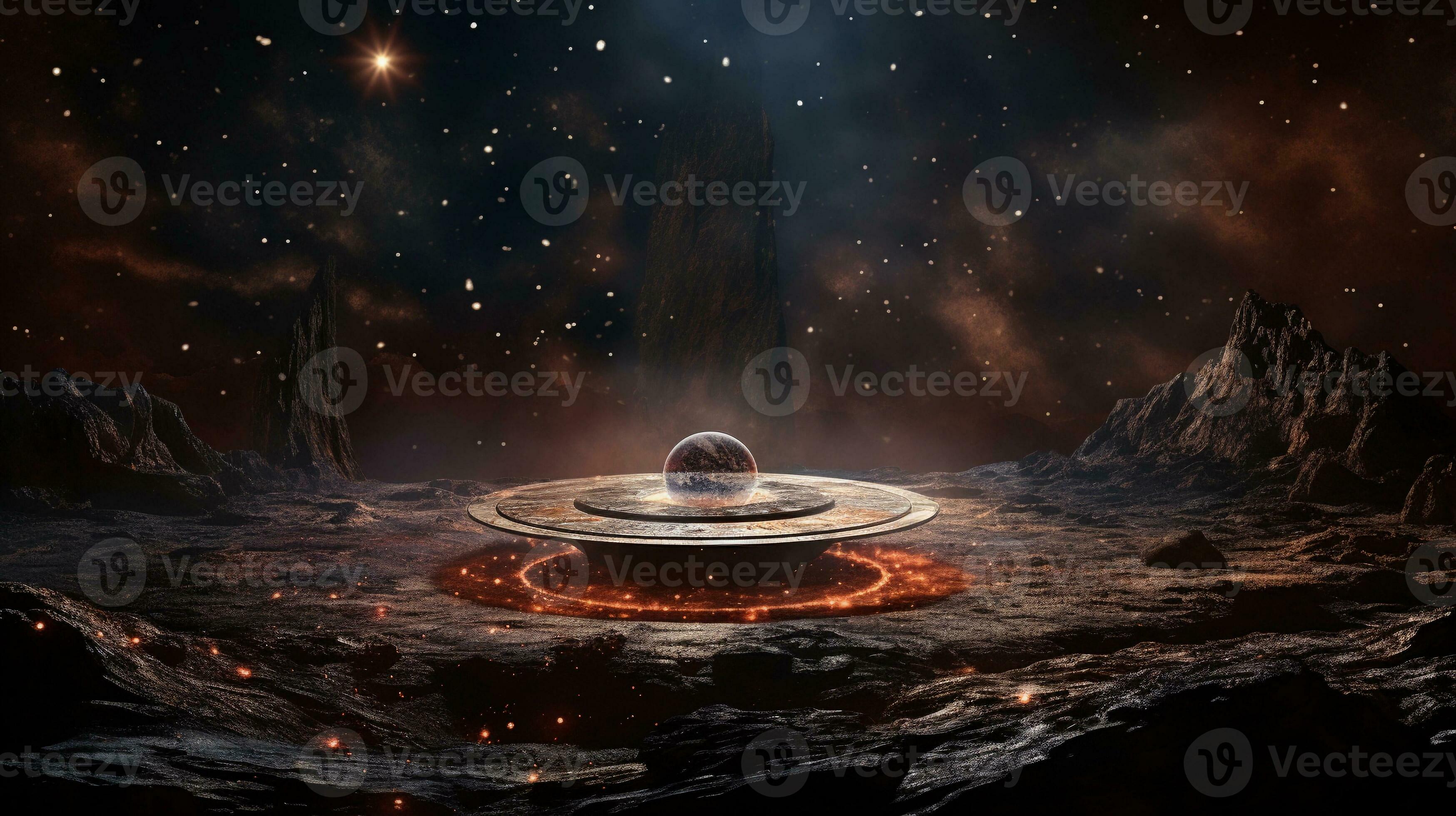 A scene illustrating the unveiling of a scientific breakthrough or 