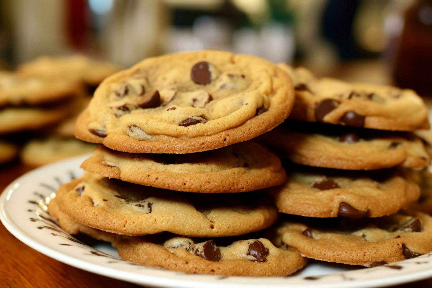 galletas con chispas de chocolate foto