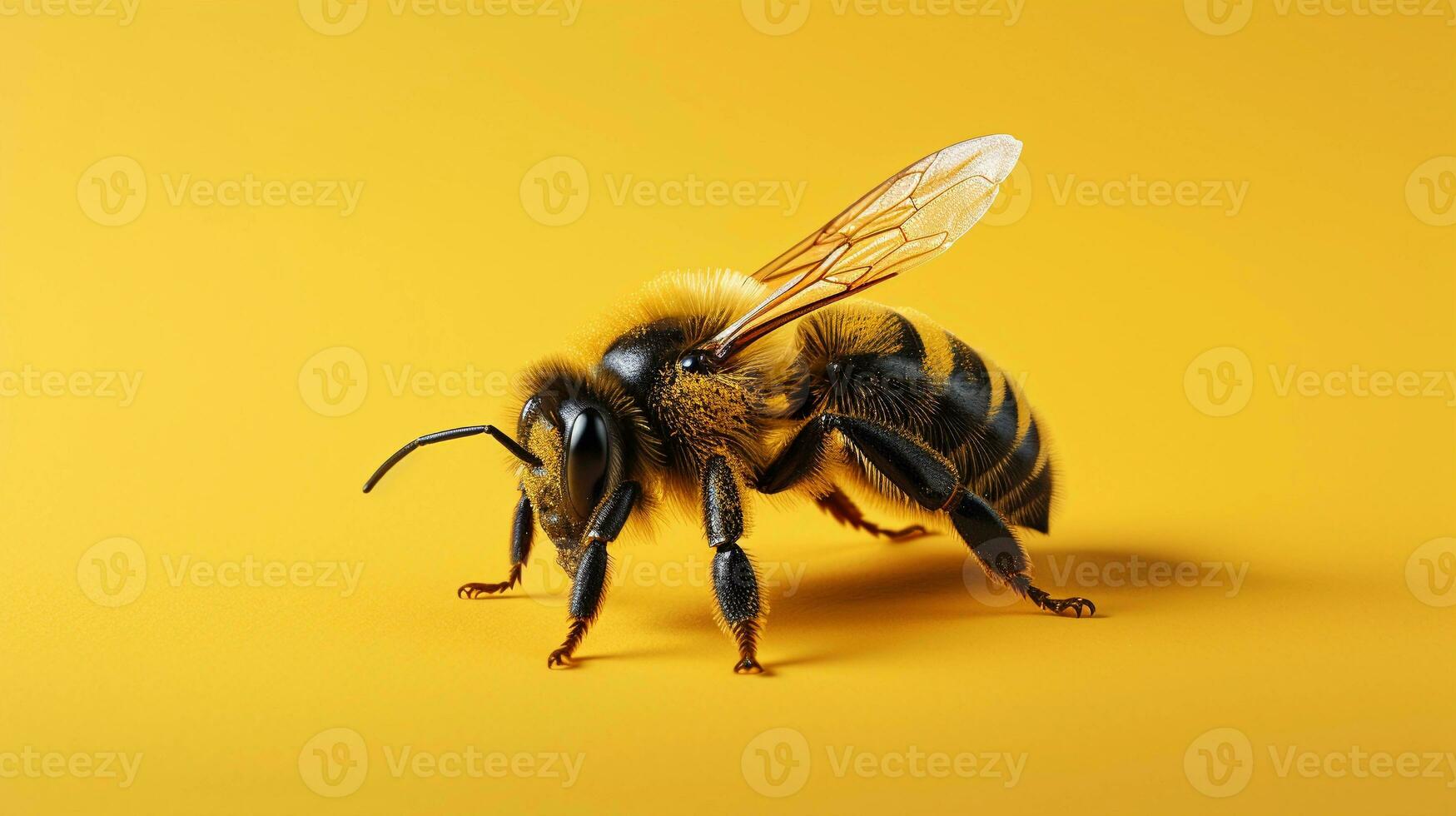 An image showcasing bumblebees as part of an artfully designed, textured composition, allowing space for text, background image, AI generated photo