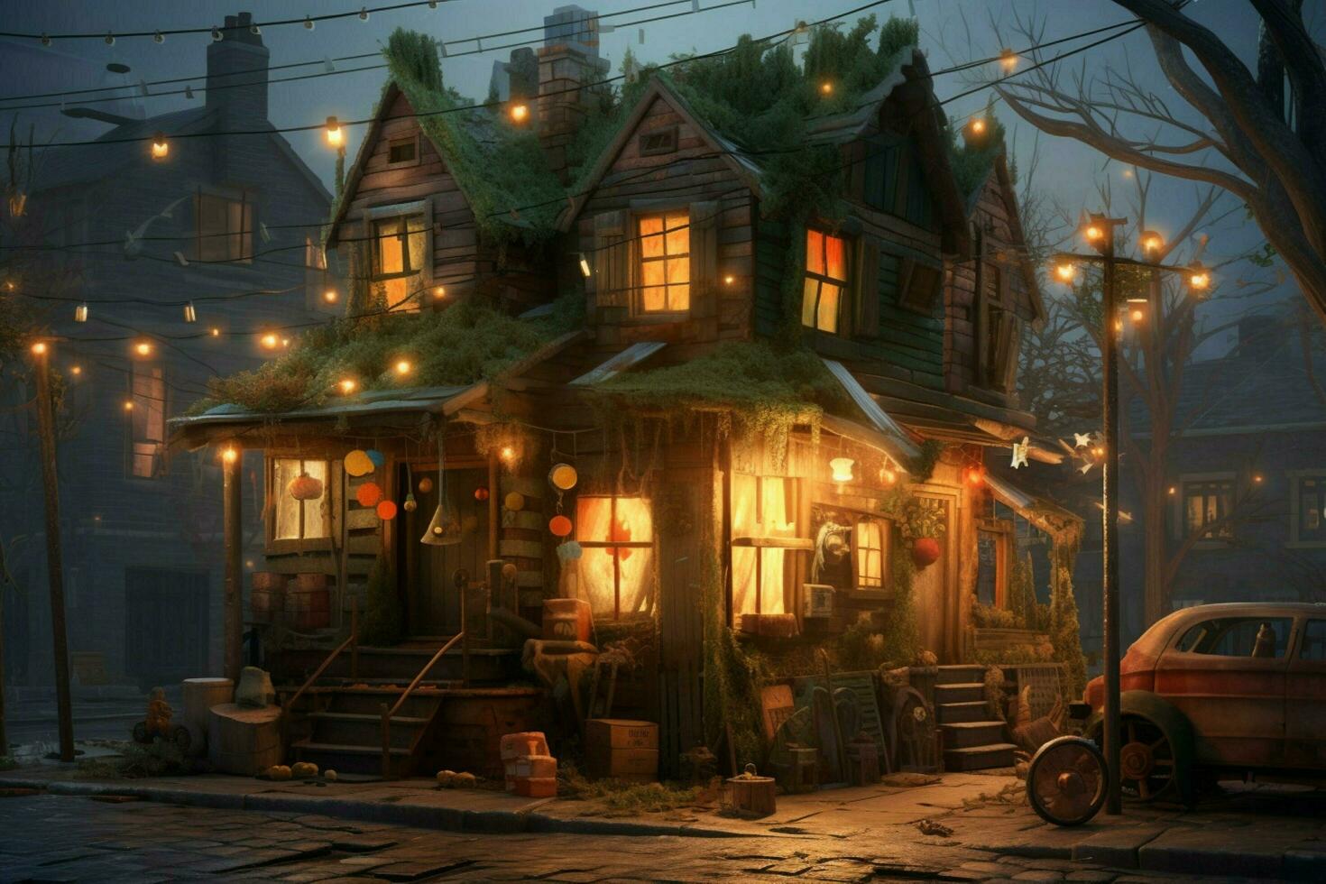 christmas lights image hd photo