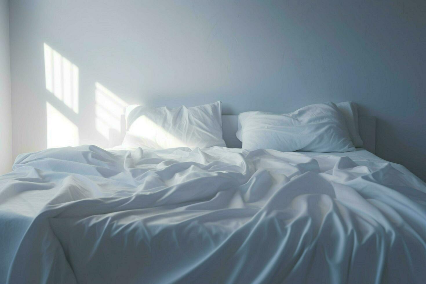 clean blank bed morning photo