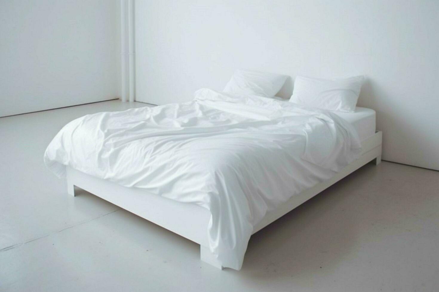 clean blank bed photo