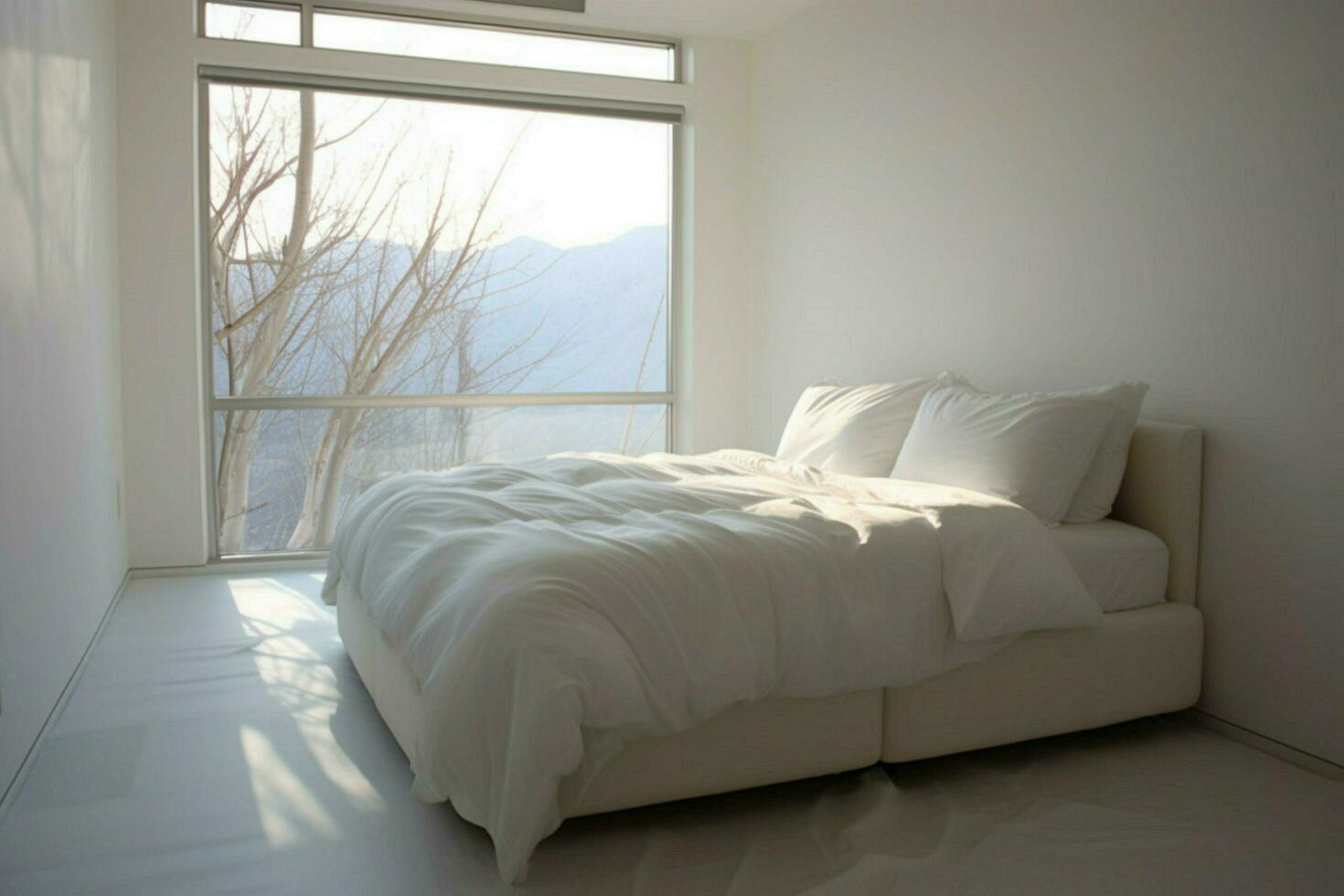 limpiar blanco cama habitación foto