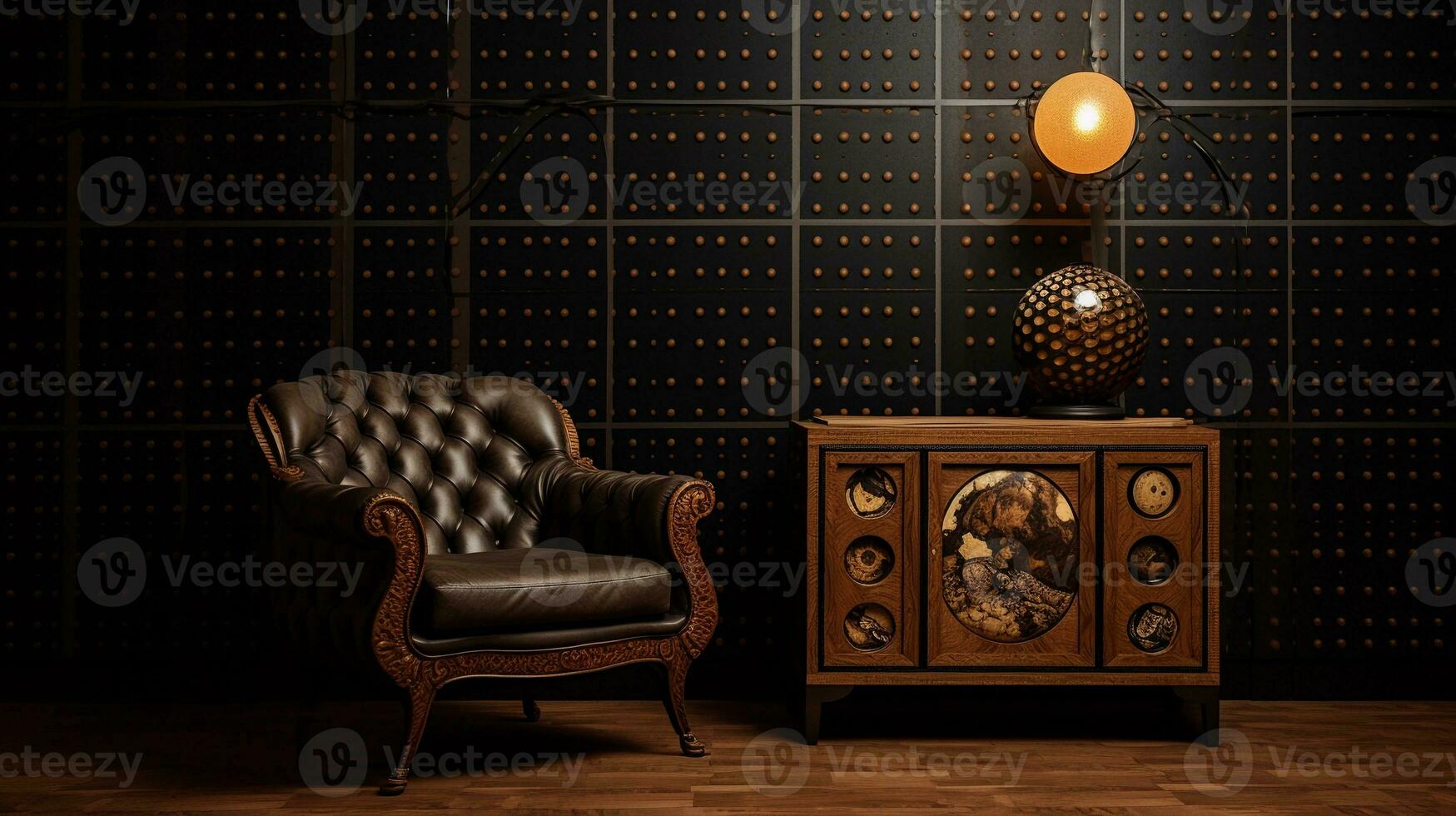 un escena ilustrando xilografía punto patrones incorporado dentro mueble diseño, espacio para texto, antecedentes imagen, generativo ai foto