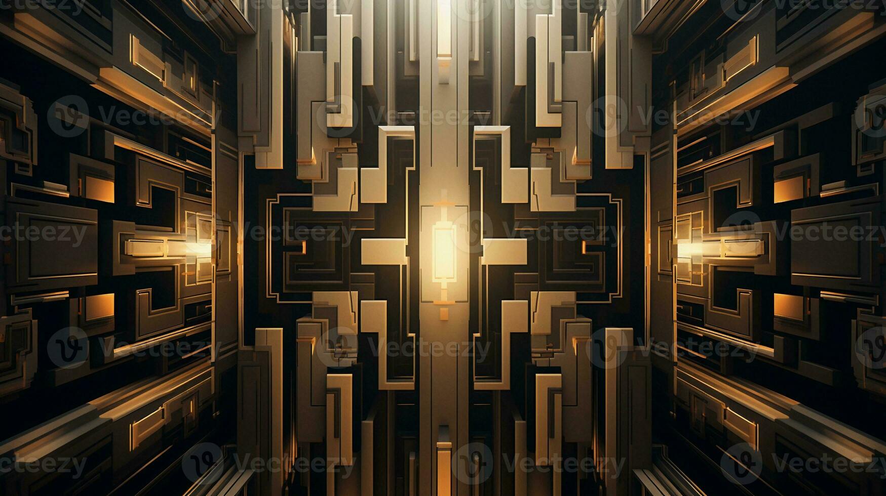 An artistic portrayal of an abstract background composed of geometric shapes and patterns, allowing space for text, background image, generative AI photo