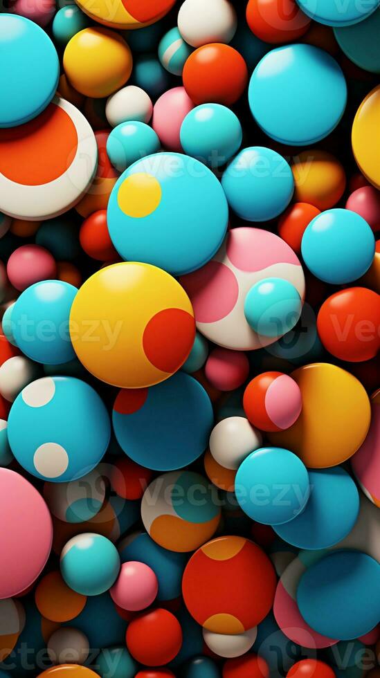 abstract polka dot pattern, , vertical format, background image, generative AI photo