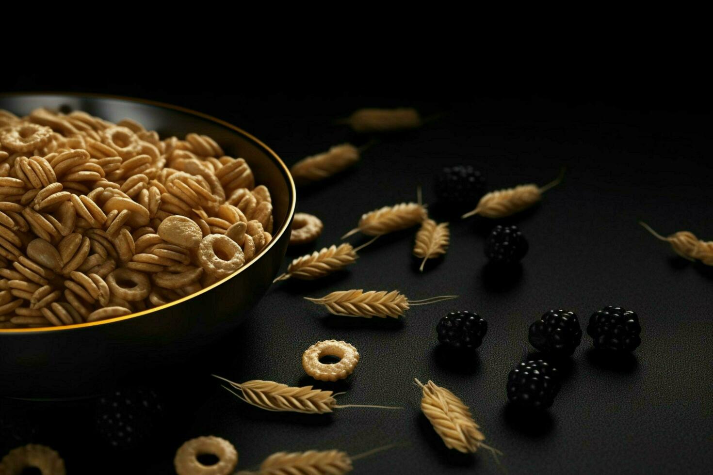 close - up dark minimalist background realistic an photo