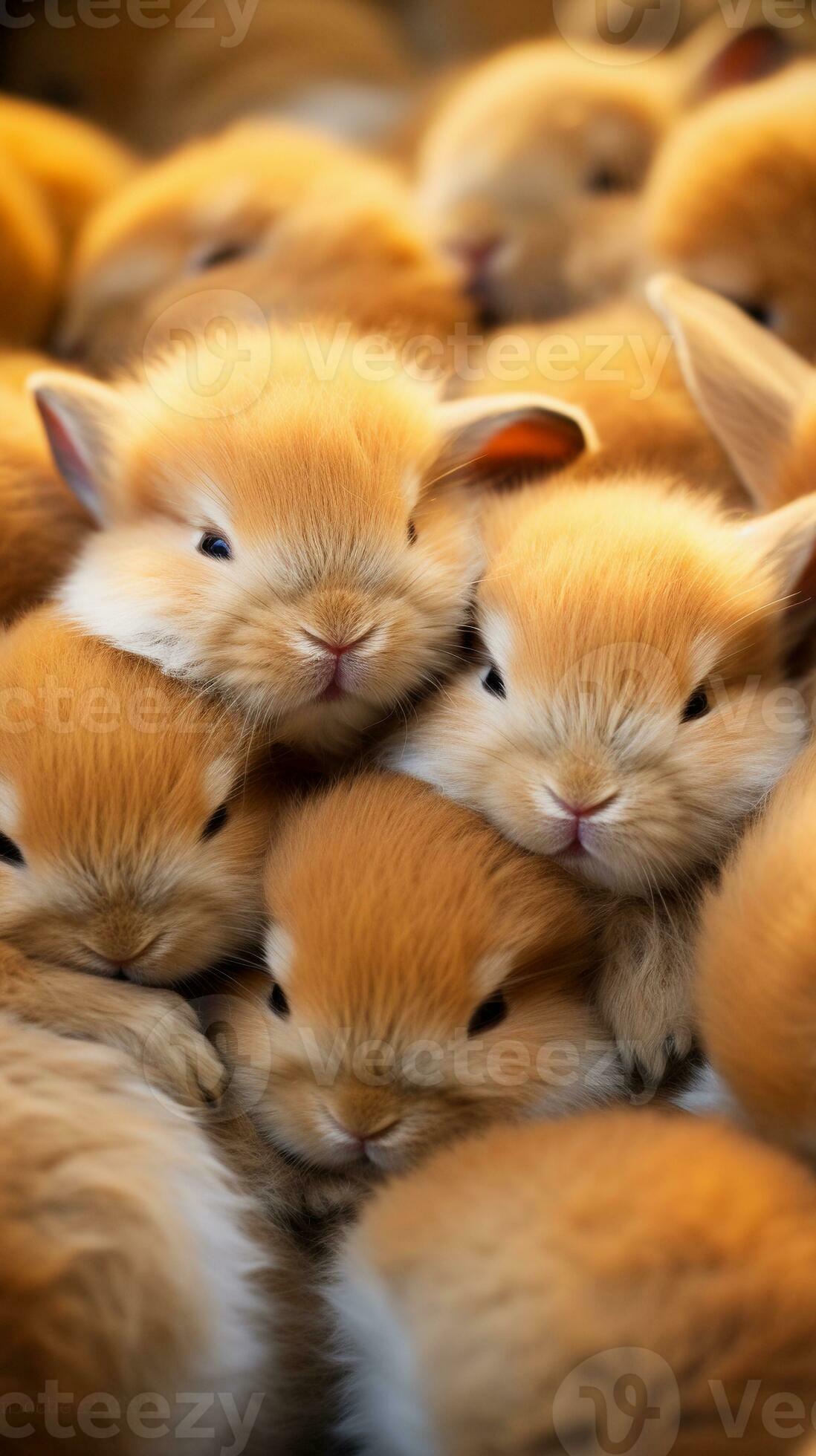 cute bunnies identical cute bunnies playing together and squeezing each