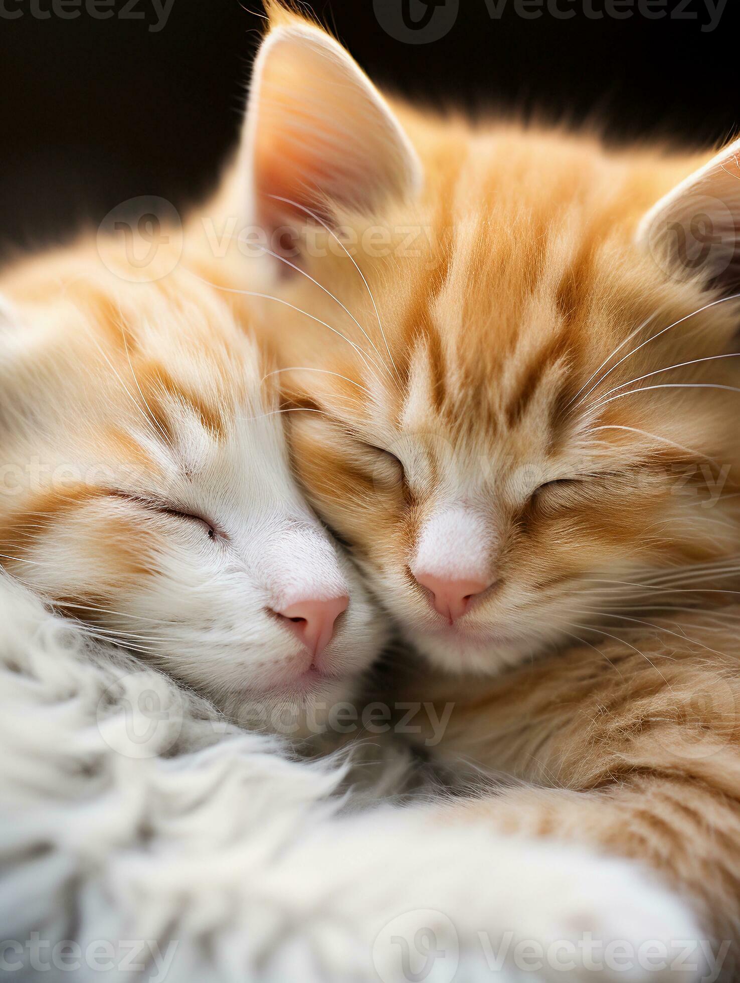 cute kittens identical cute kittens sleeping together and squeezing