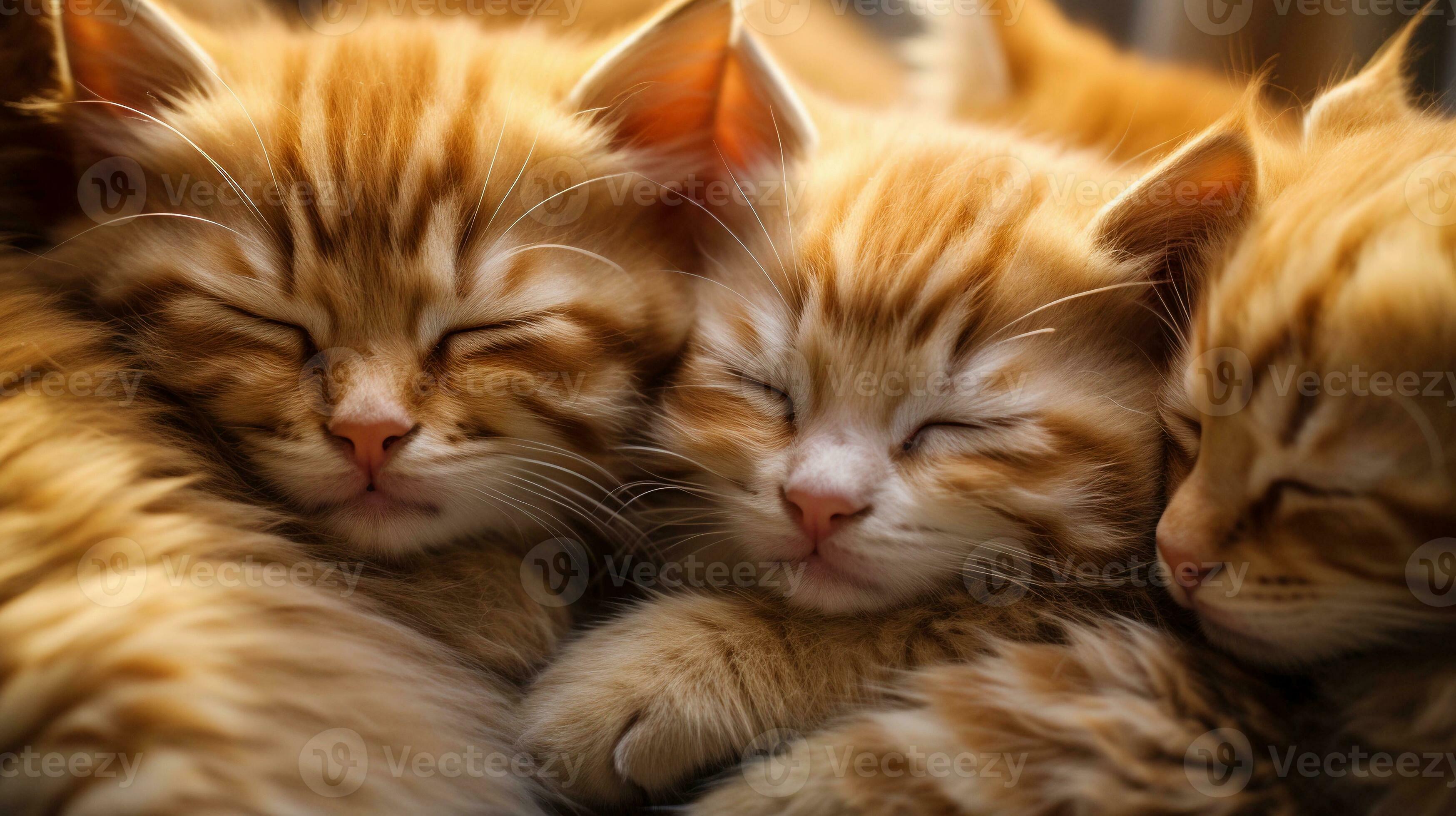 cute kittens identical cute kittens sleeping together and squeezing