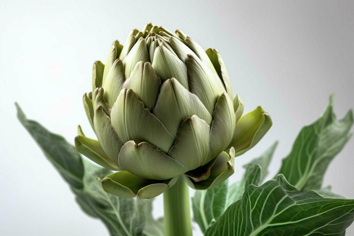 close - up white minimalist background realistic a photo
