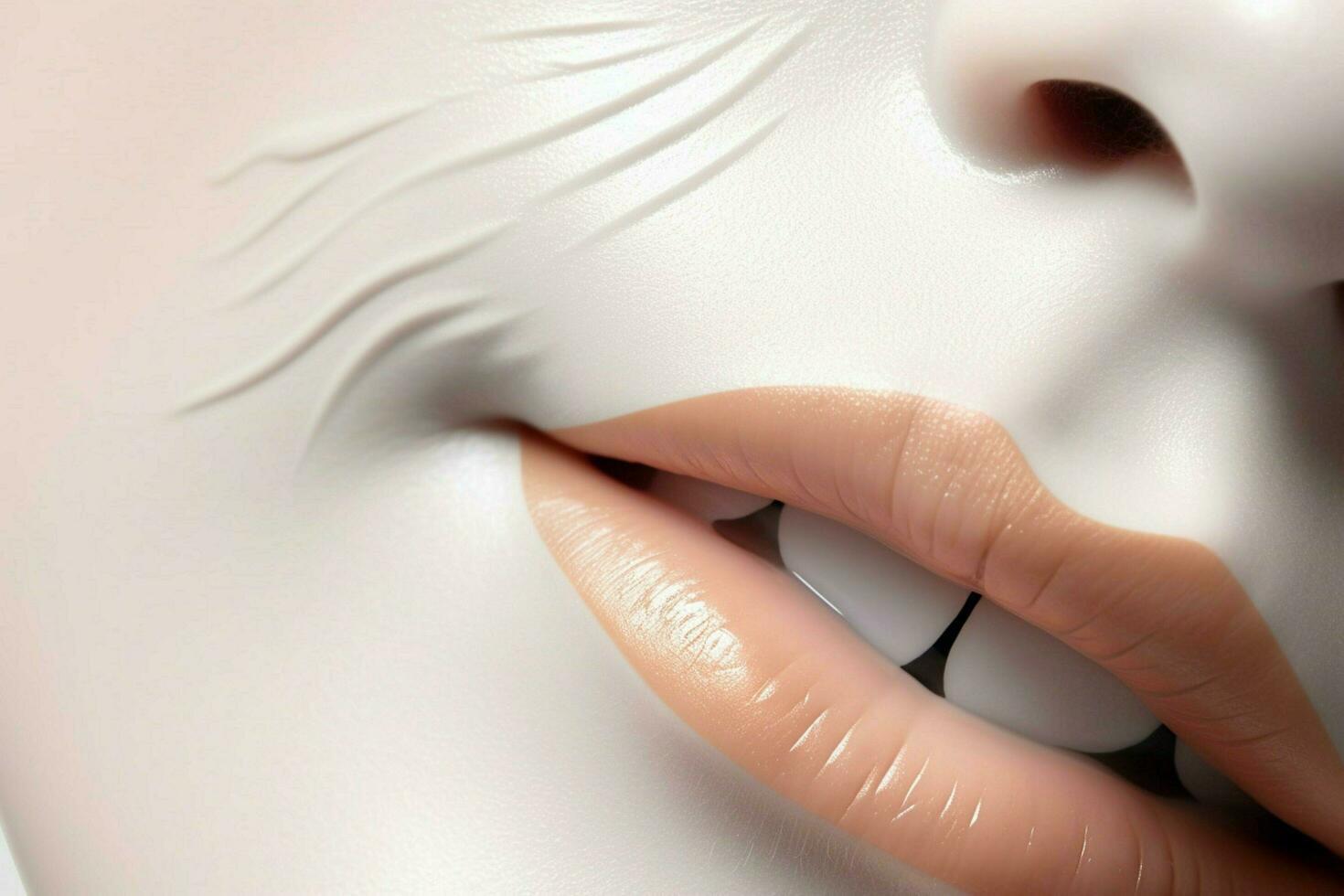 close - up white minimalist background realistic a photo