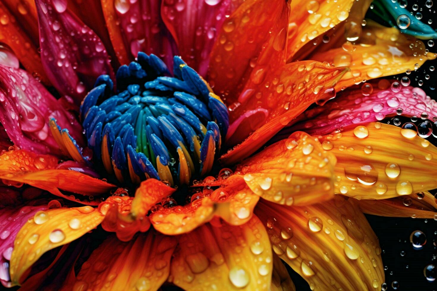 close up of wet vibrant flower petals 30636425 Stock Photo at Vecteezy