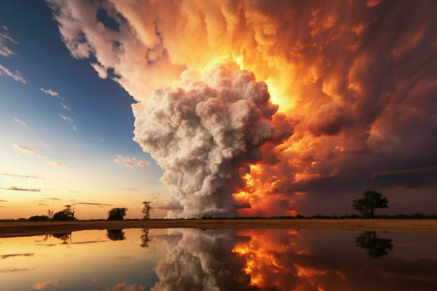 cloud sunset explosion photo