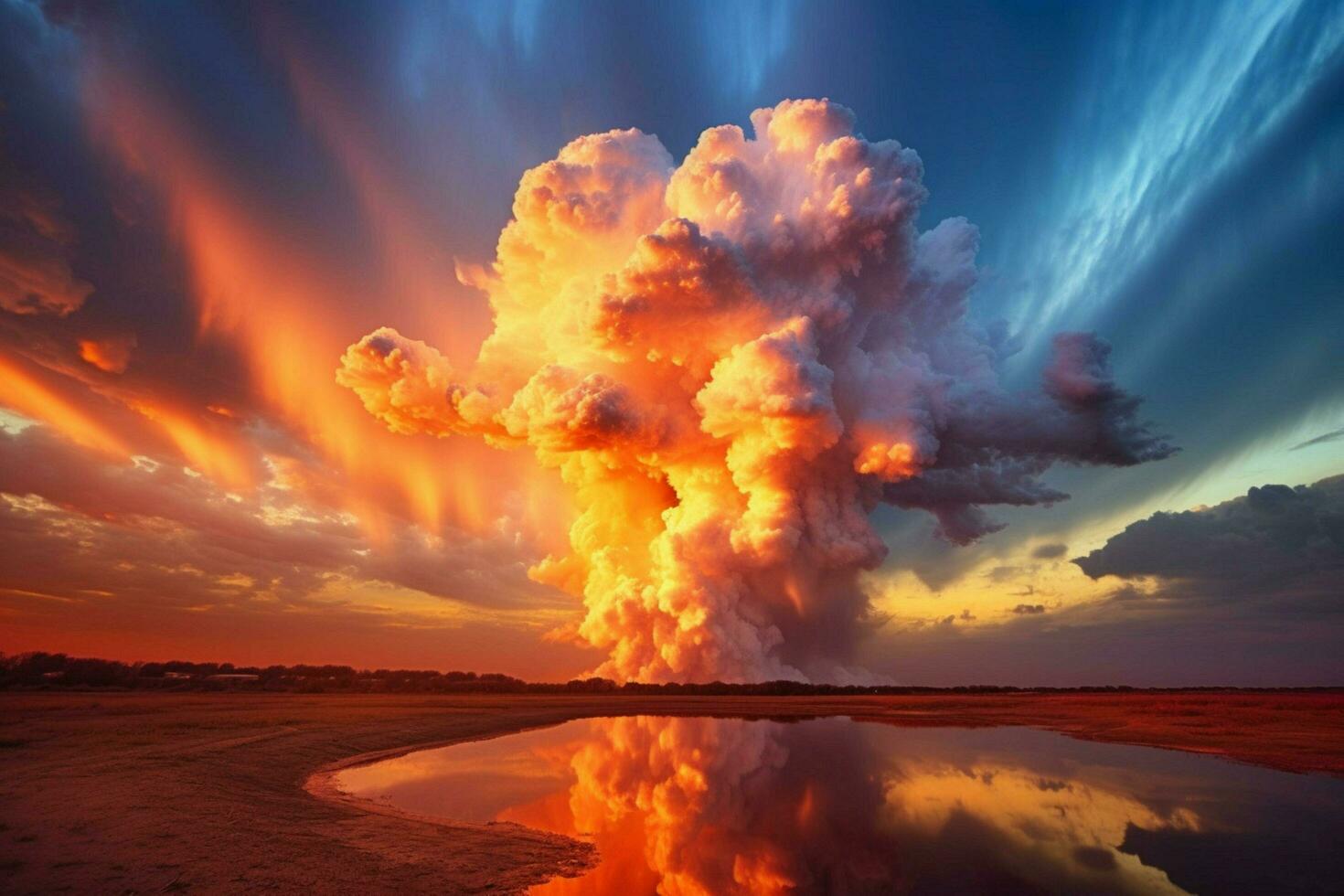 cloud sunset explosion photo
