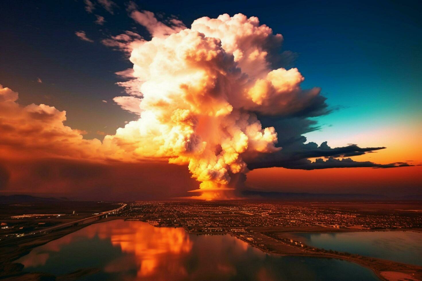 nube puesta de sol explosión foto