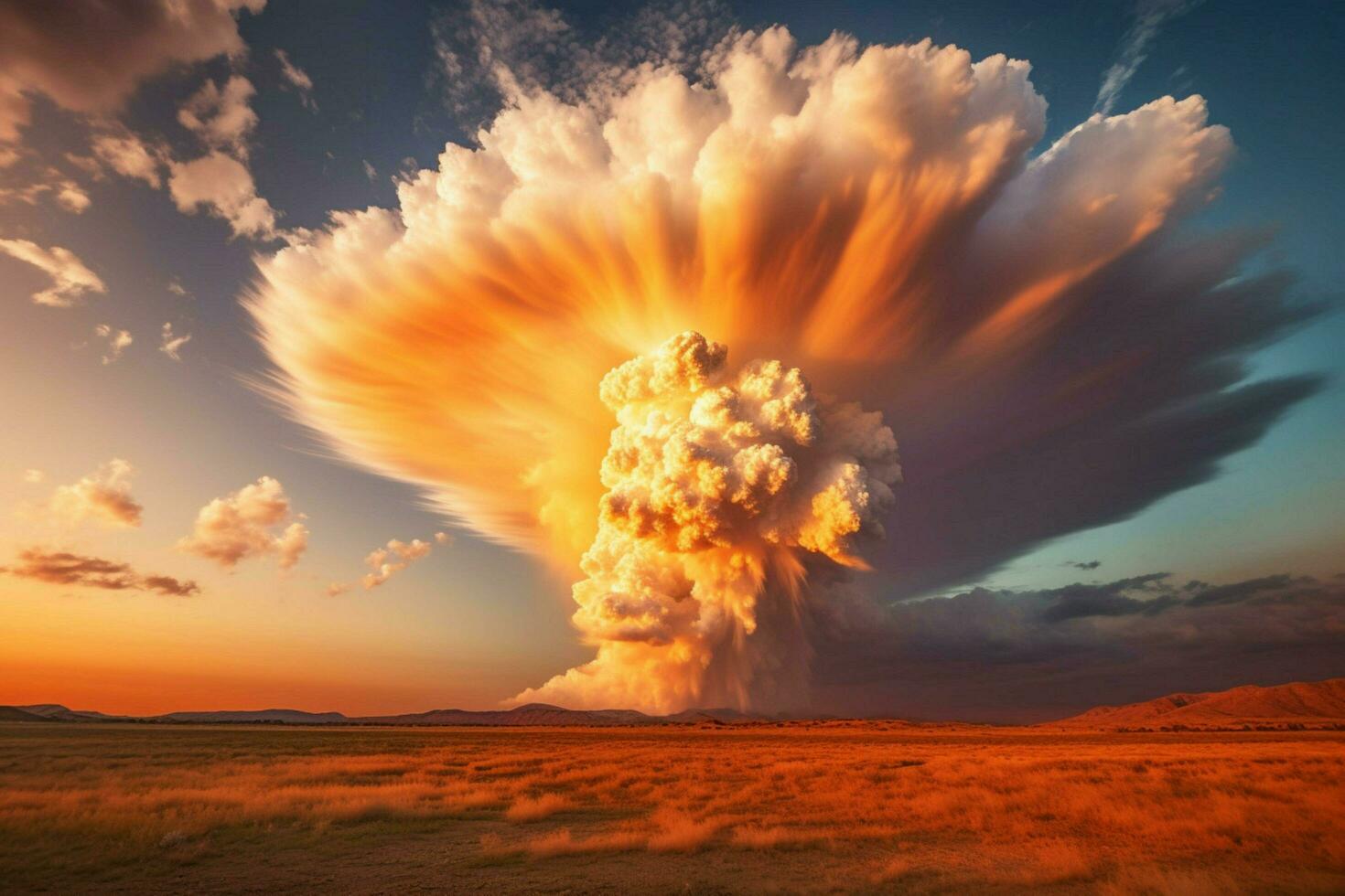 nube puesta de sol explosión foto