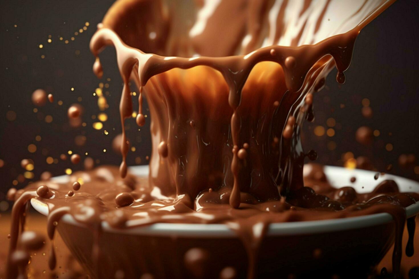 cocoa chocolate splash cinematic photo