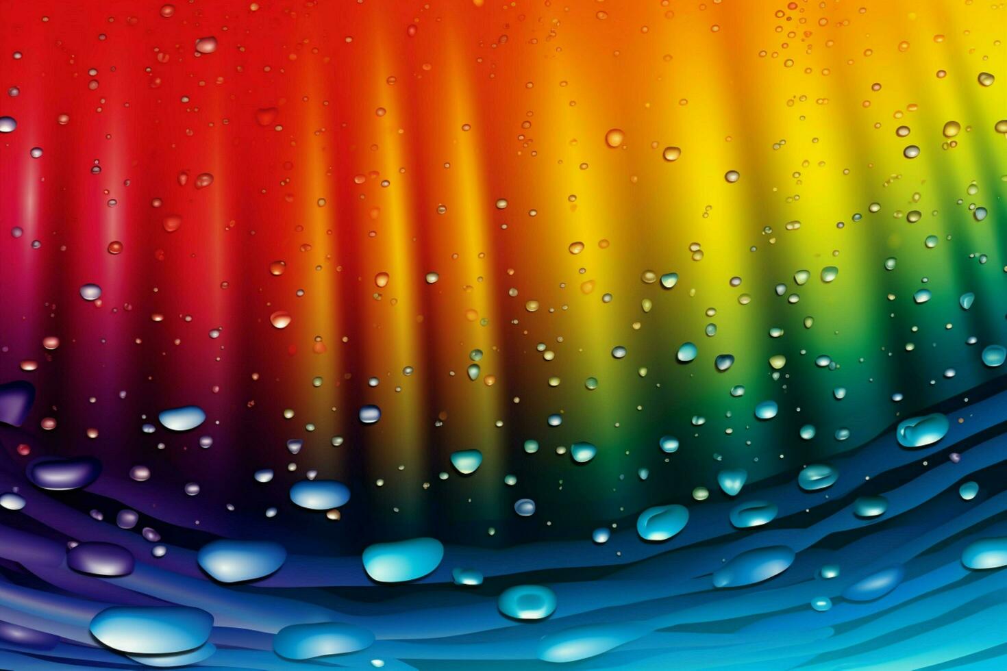 colorful background with a rainbow and drops photo